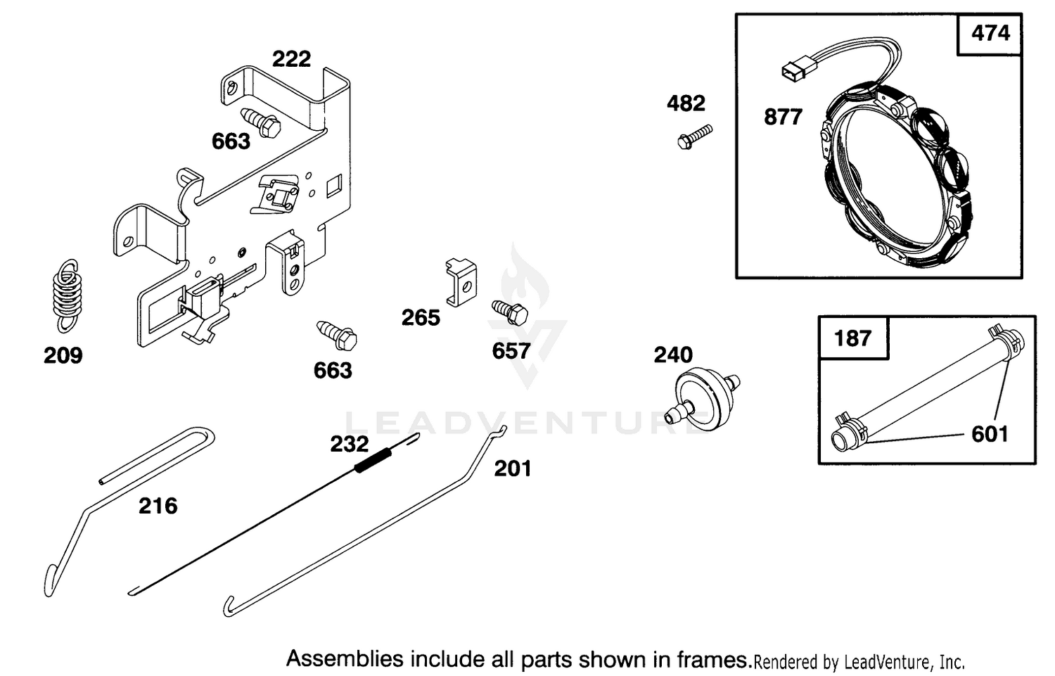 Engine Briggs  Stratton Model 283707-0156-01 5
