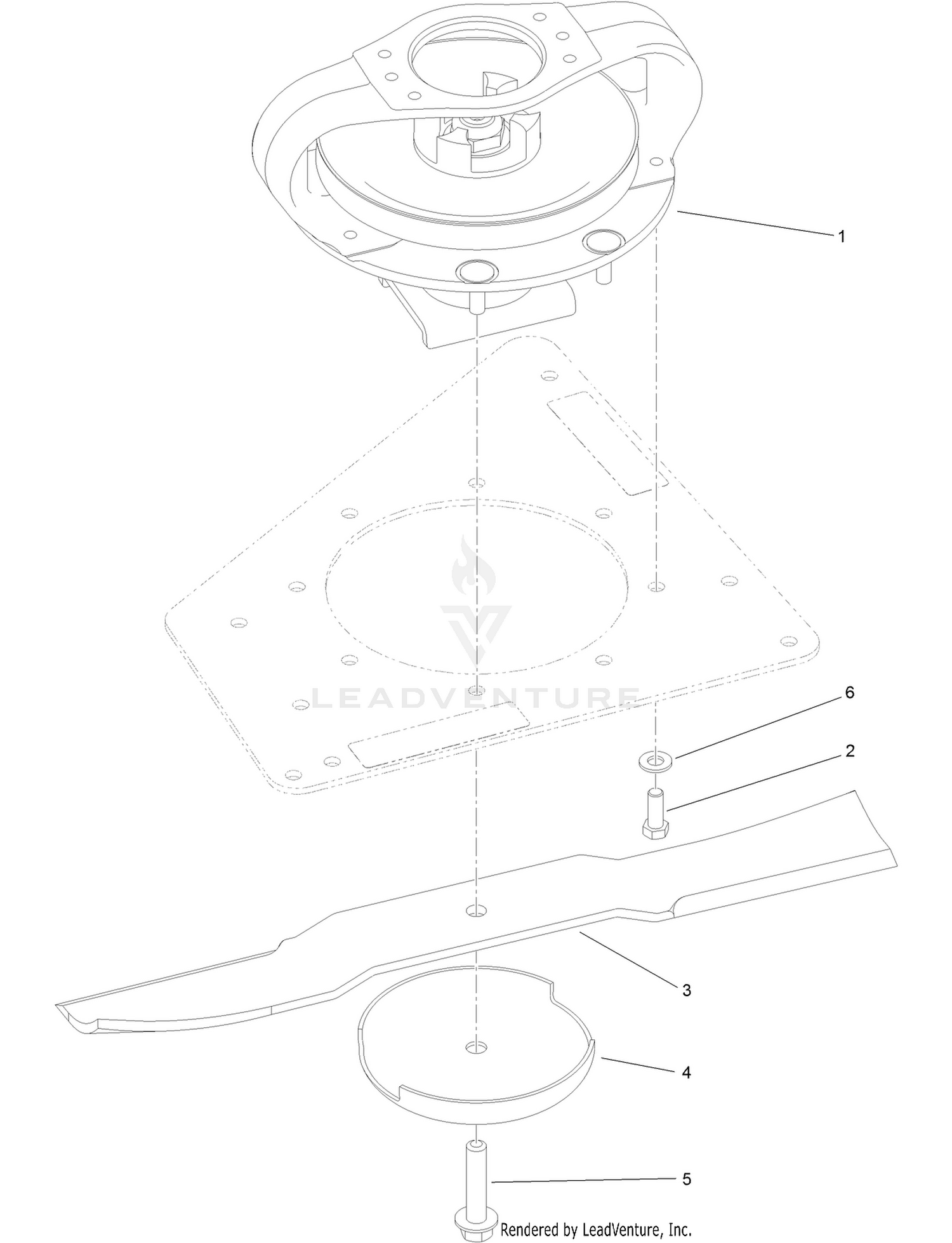 Front Deck Driving Spindle Assembly