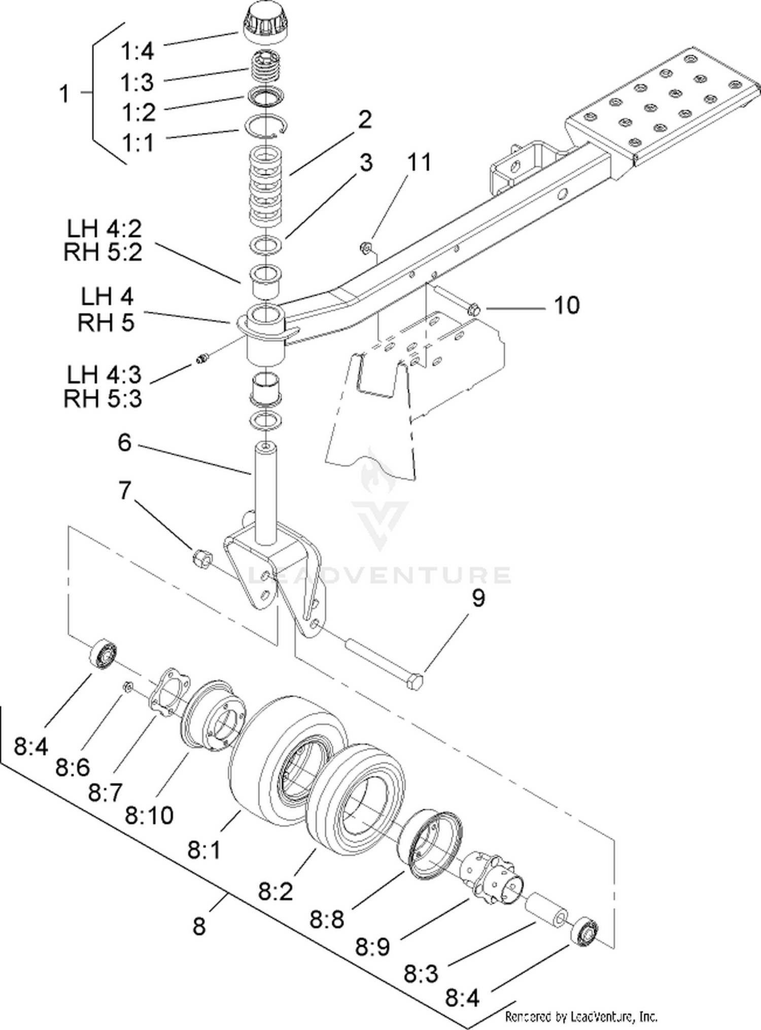 Caster Arm Assembly