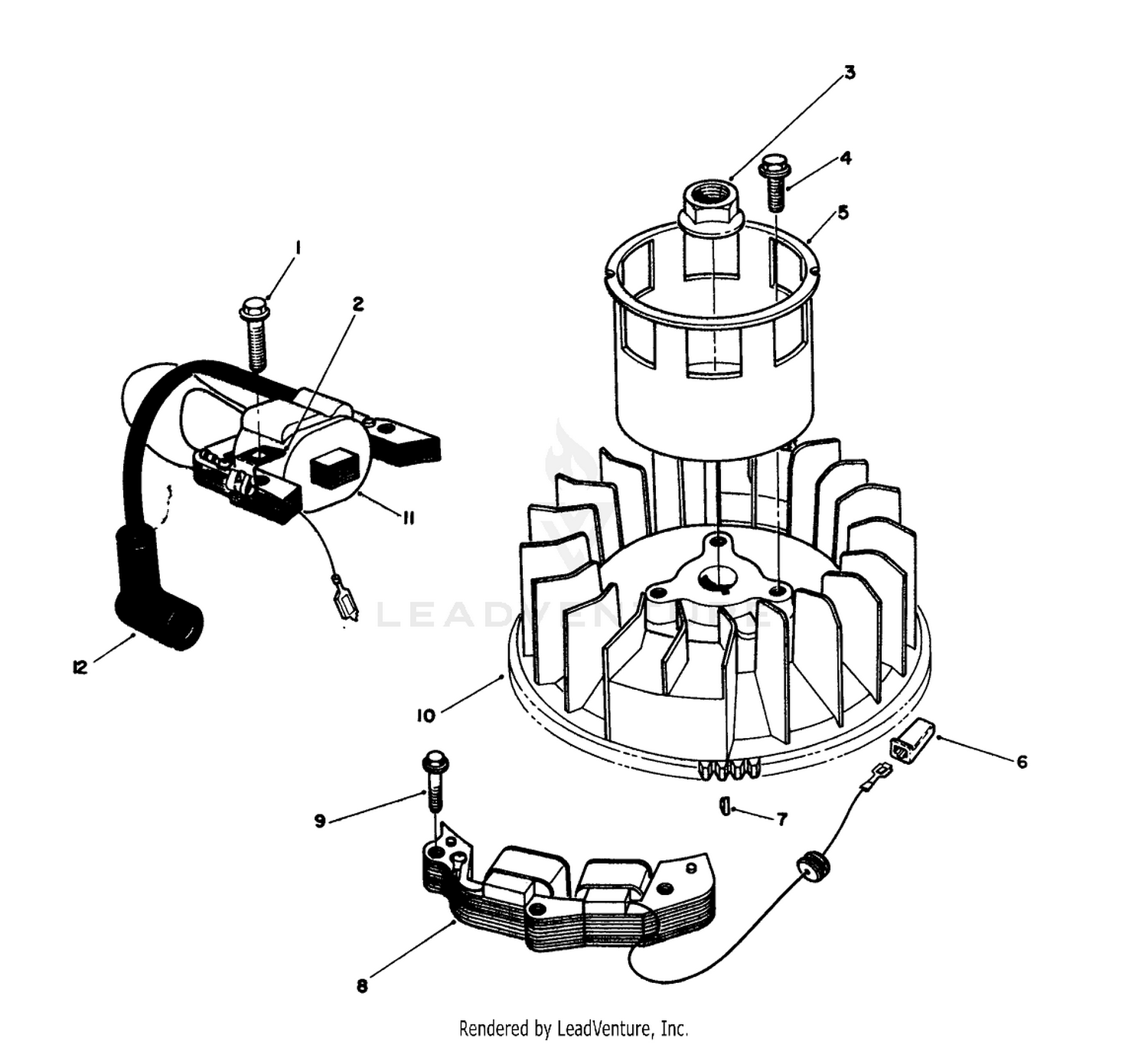 Magneto  Flywheel Assembly (engine Model No. Vmj8)