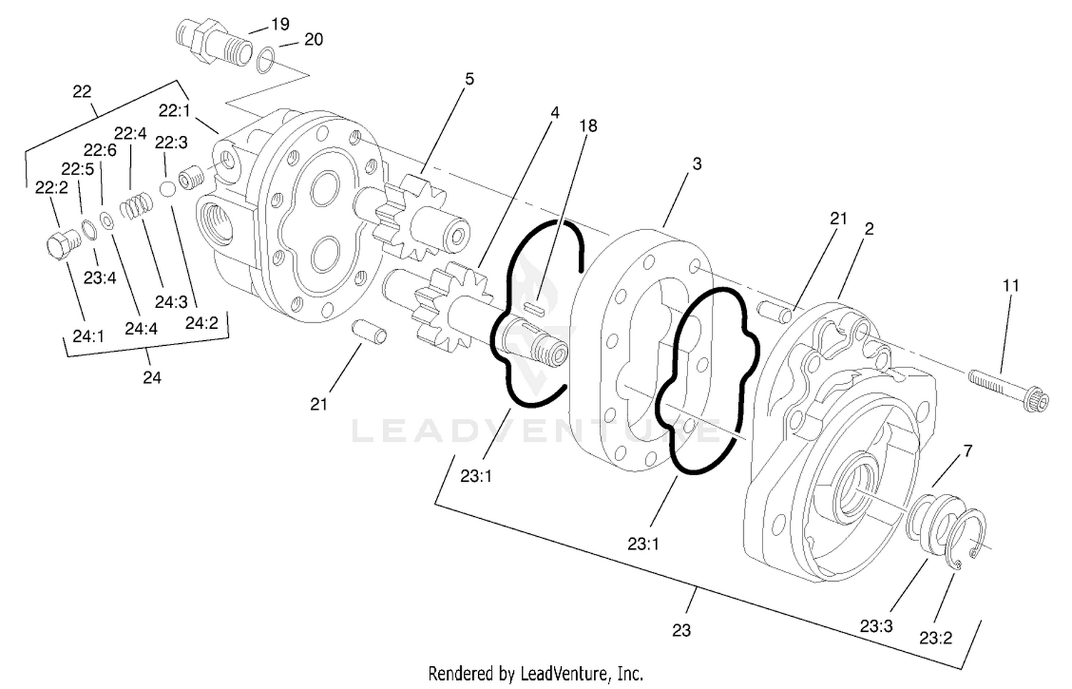 Motor Gear Assembly No. 104-4884