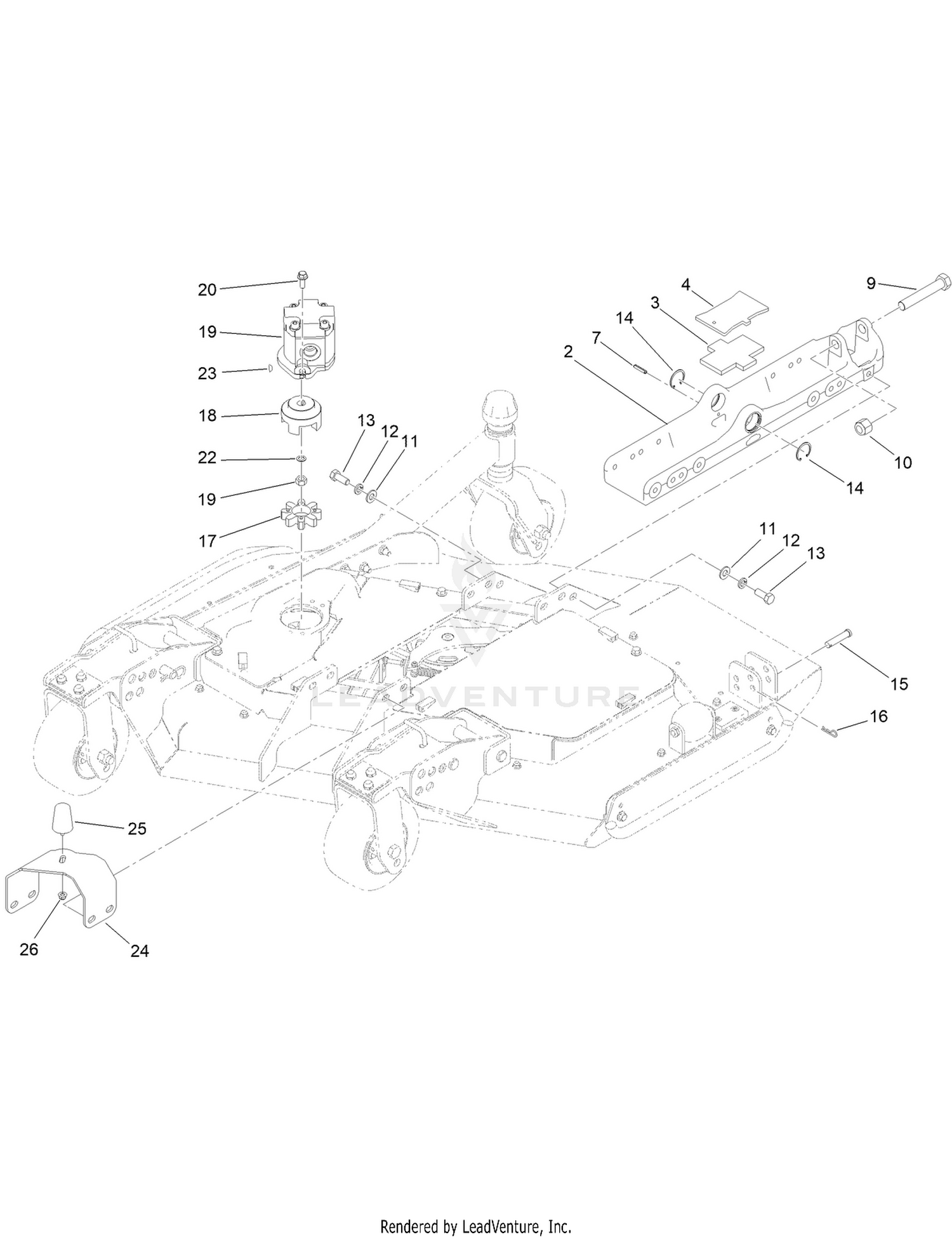 Right Deck Mount Assembly