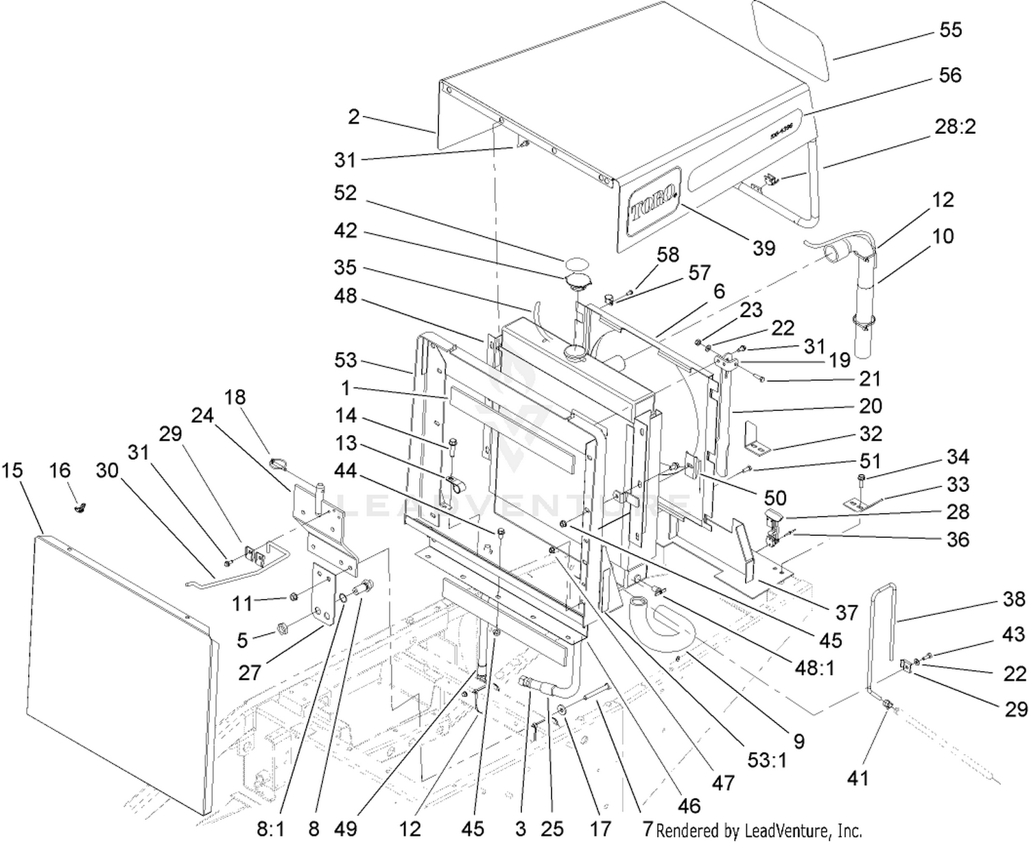 Radiator and Hood Assembly