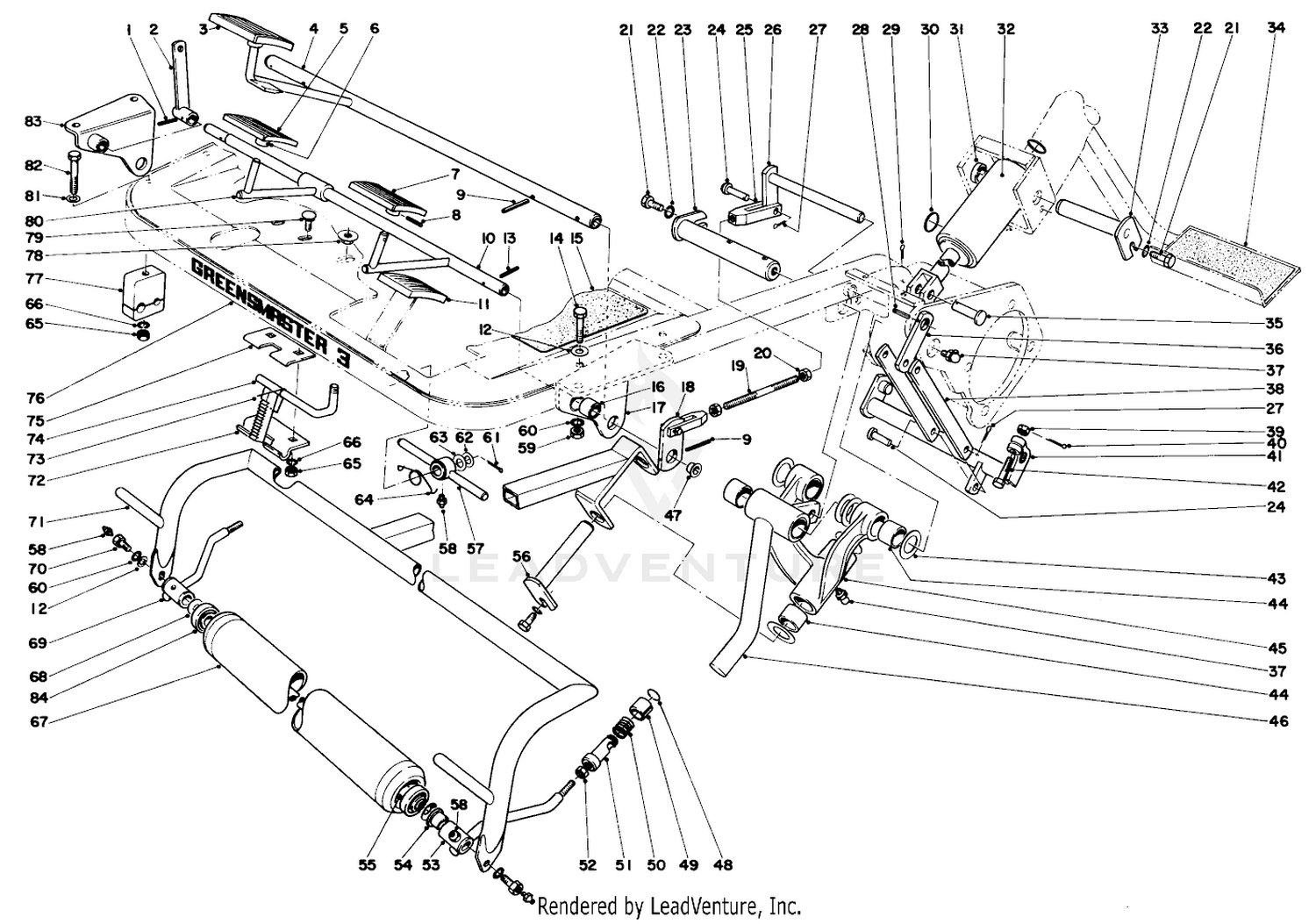 Foot Pedals And Roller Assembly