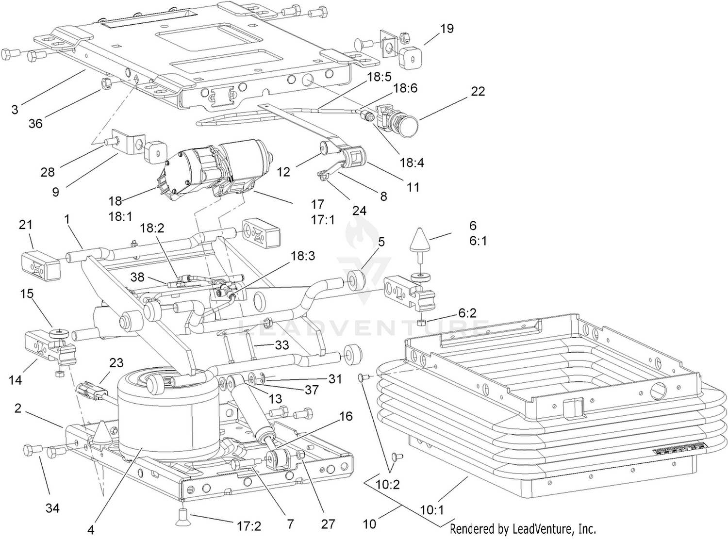 Air Ride Suspension Assembly No. 108-1695