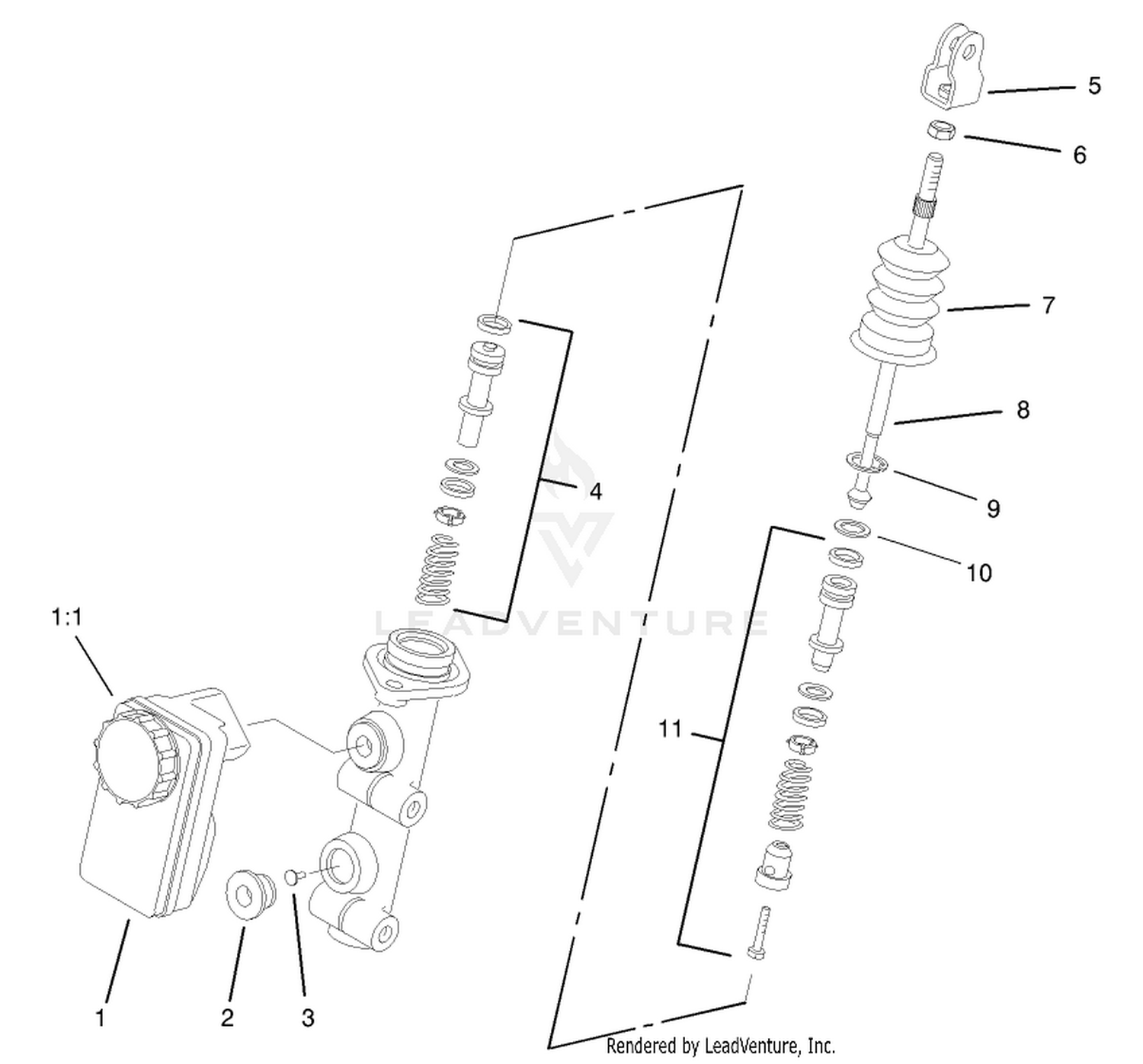 Master Cylinder Assembly No. 94-3800