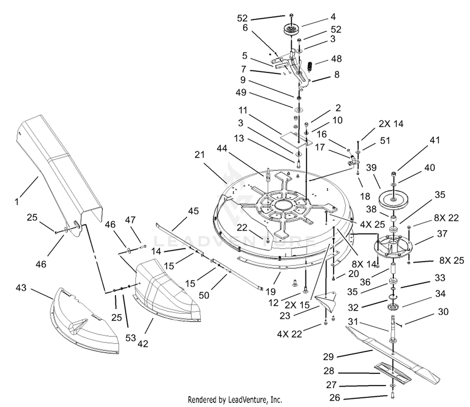 Deck and Spindle Assembly