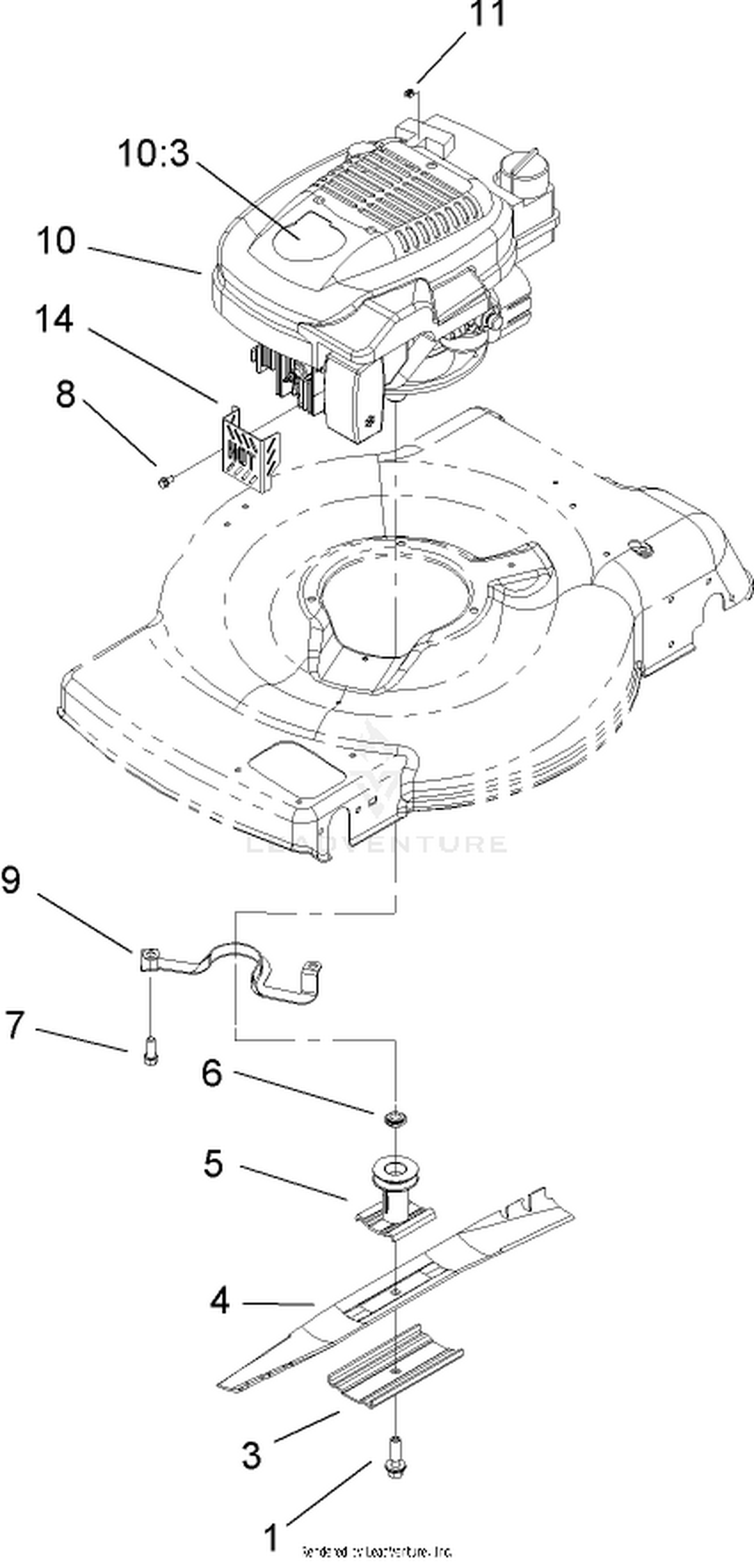 Engine and Blade Assembly