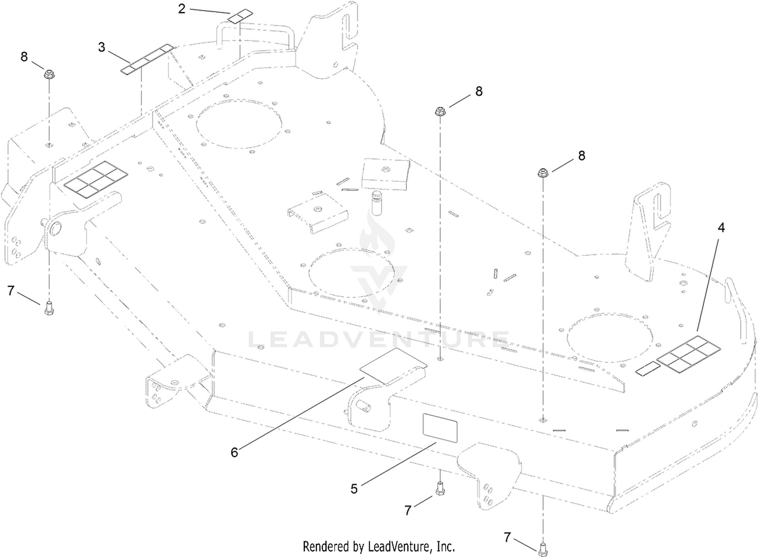 54 Inch Deck and Decal Assembly No. 117-5374