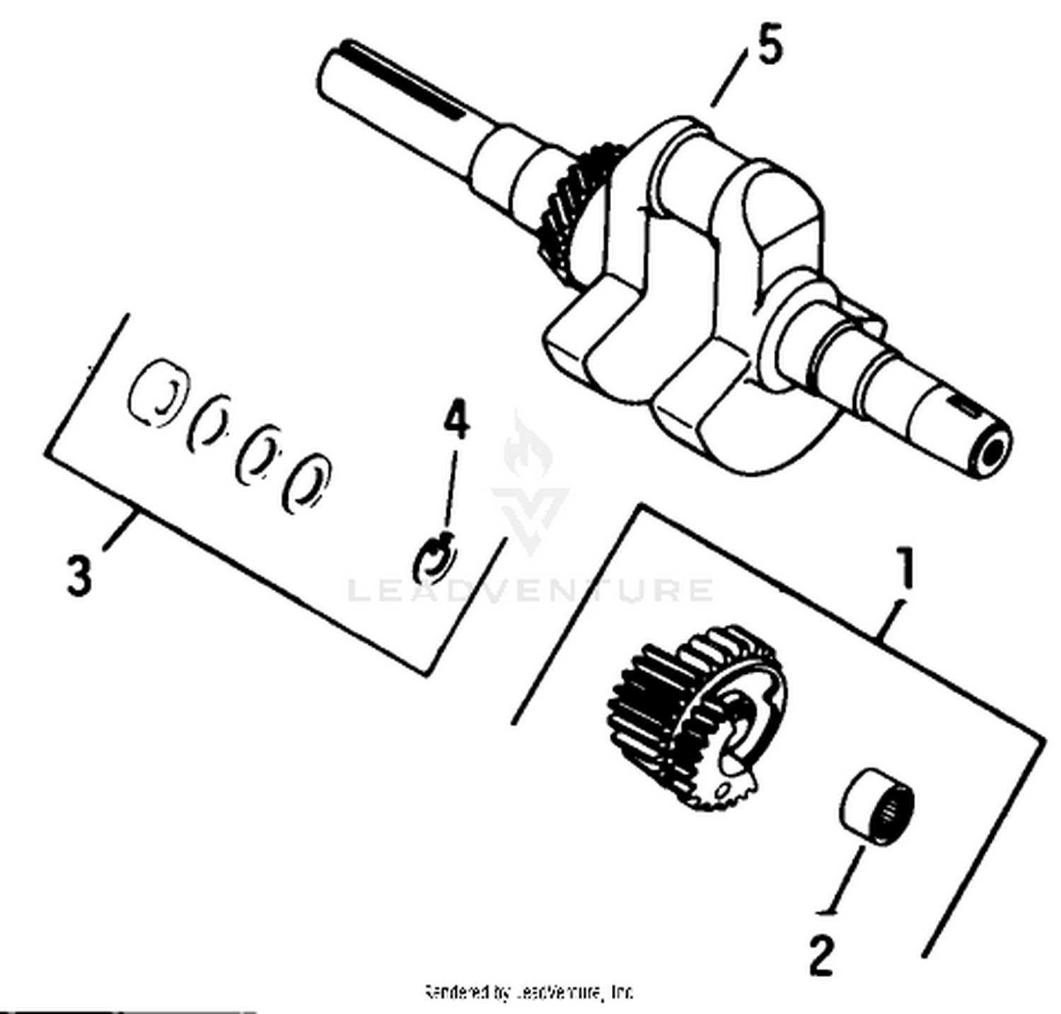 Crankshaft-Engine Assembly-Kohler Model No. K-321s Spec. No. 60407 (cont.)