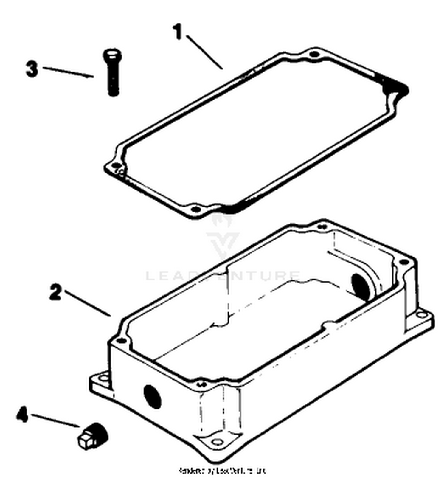 Oil Pan-Engine Model No. M16 Spec. No. 711526