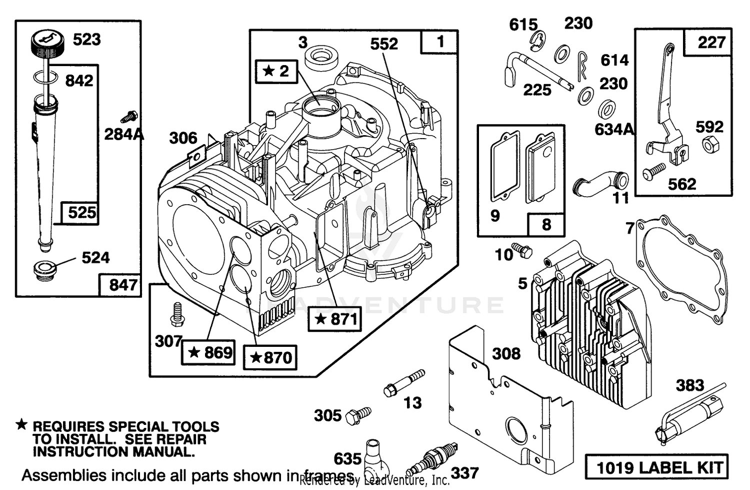 Engine Briggs  Stratton Model 286707-0453-01