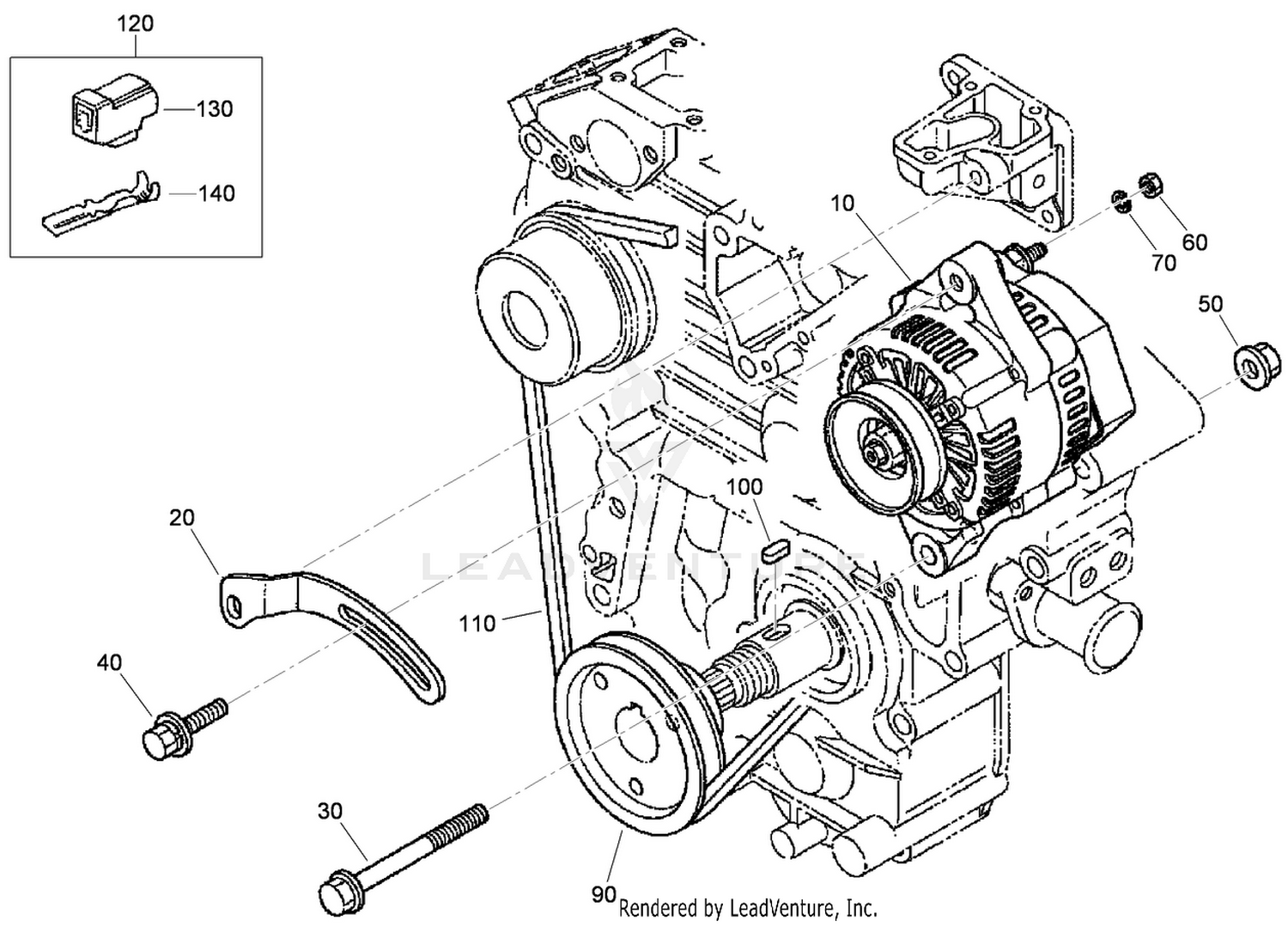 Alternator and Pulley Assembly