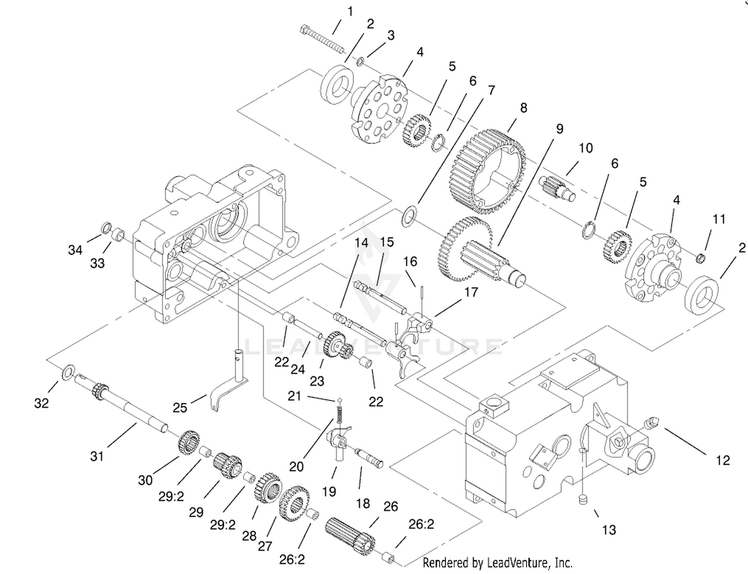 Transmission 8-Speed 4 Pinion (cont.)(model 73429 Only)