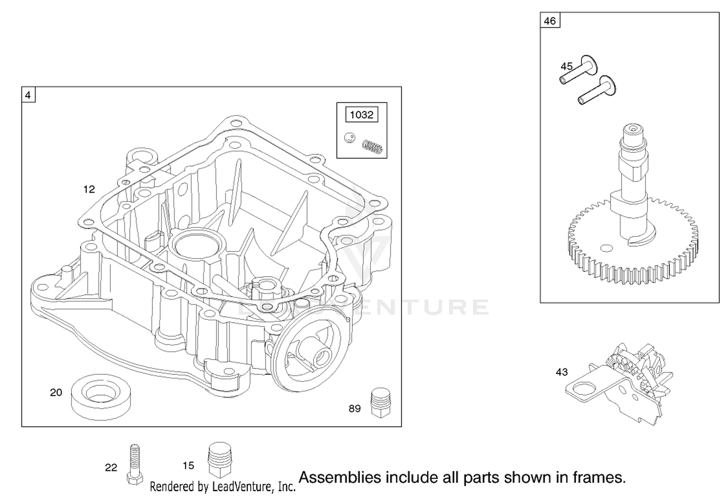 Crankcase Assembly Briggs and Stratton Model 286H77-0121-E1