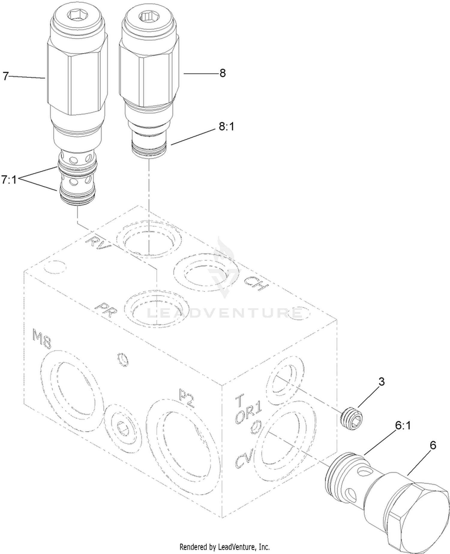 Rear Traction Manifold Assembly No. 121-3078