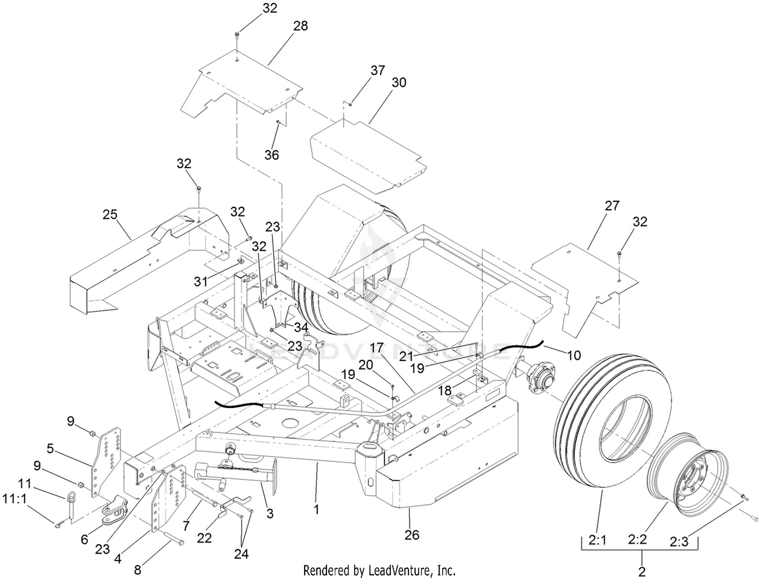 Frame and Tire Assembly