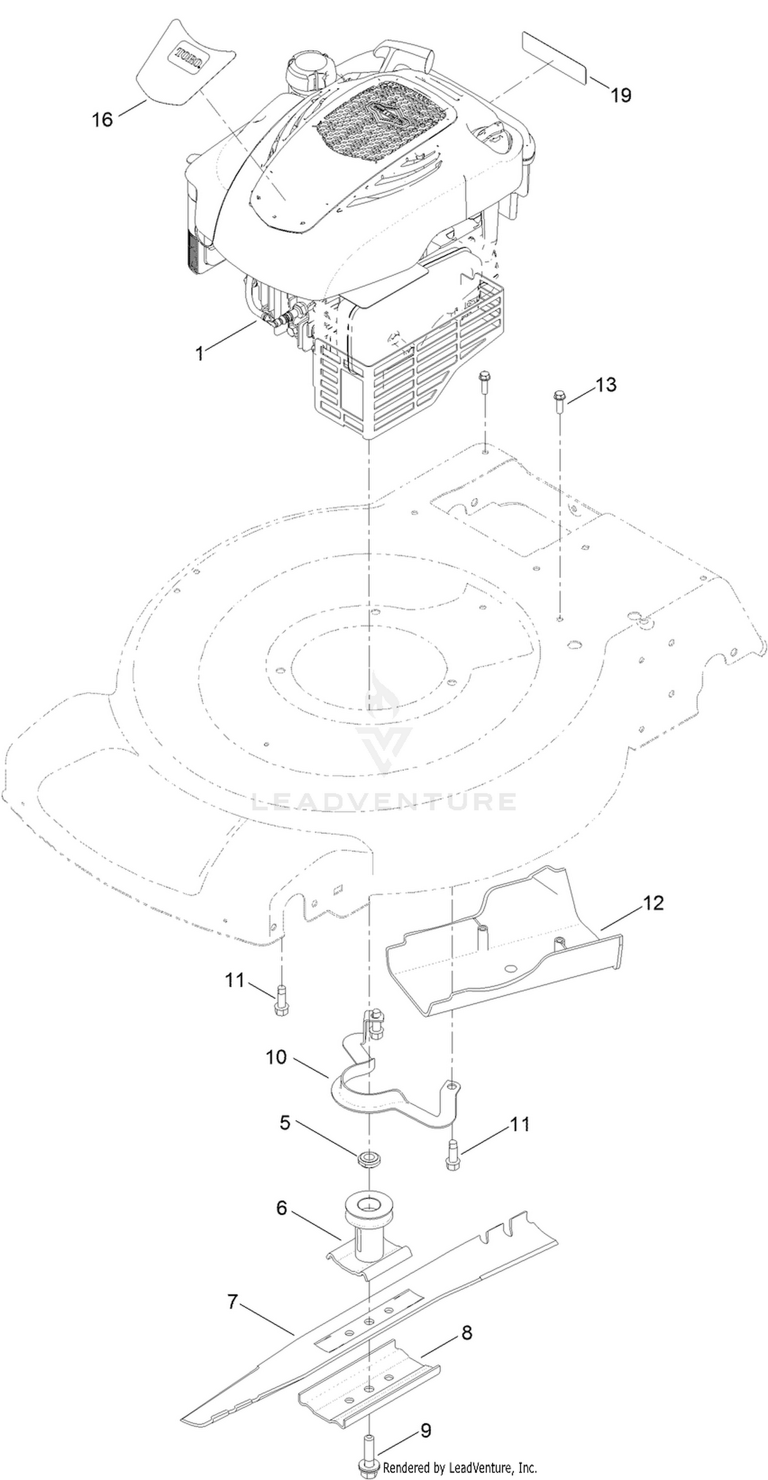Engine and Blade Assembly