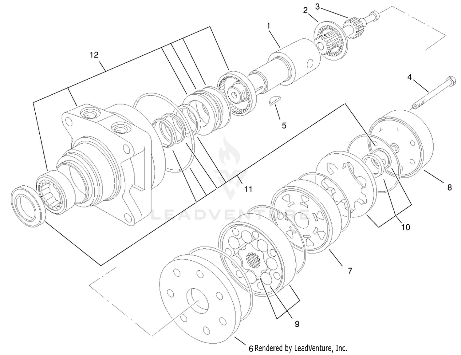 Hydraulic Motor Assembly No. 95-8693
