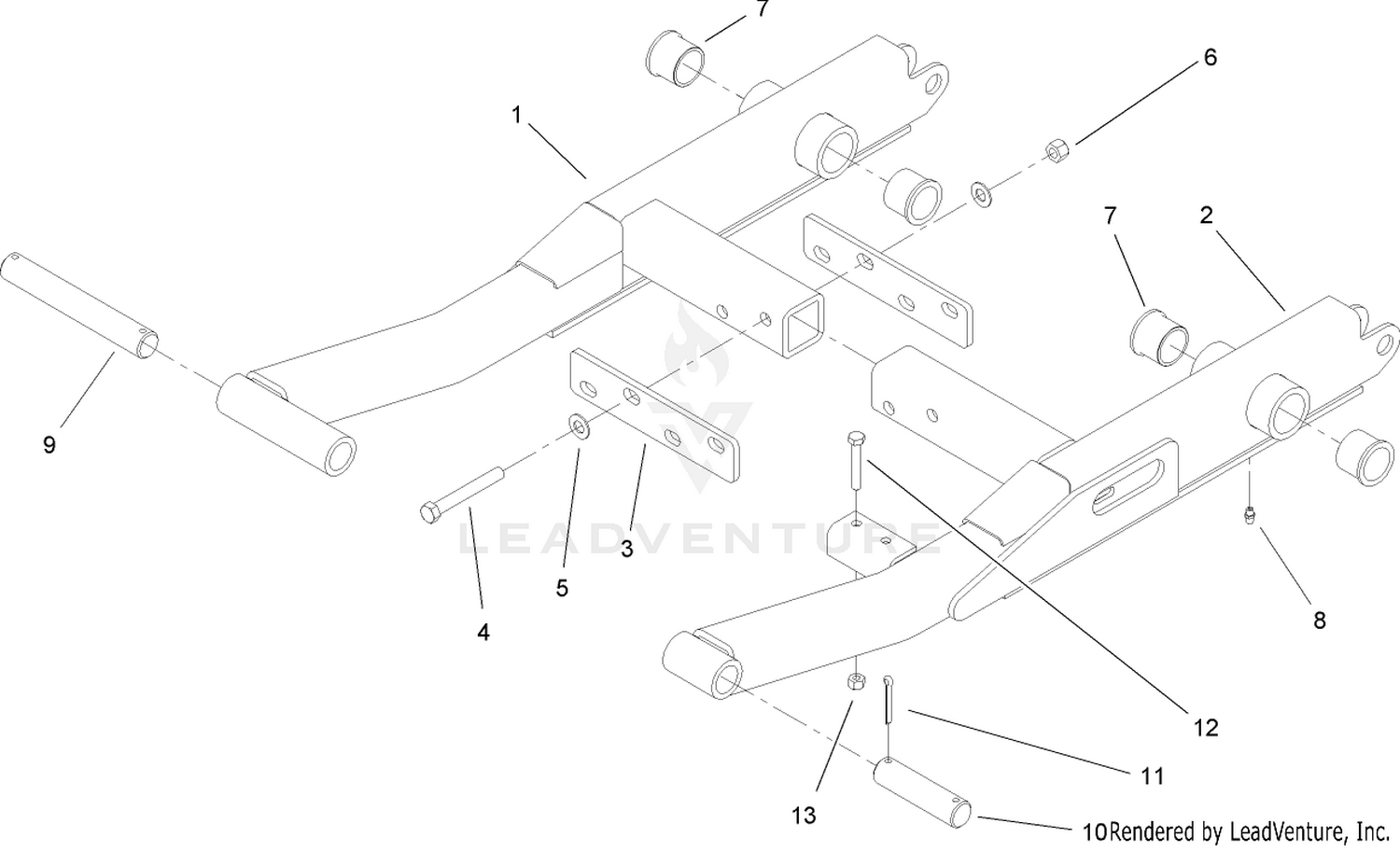 V-Plow Mouting Assembly