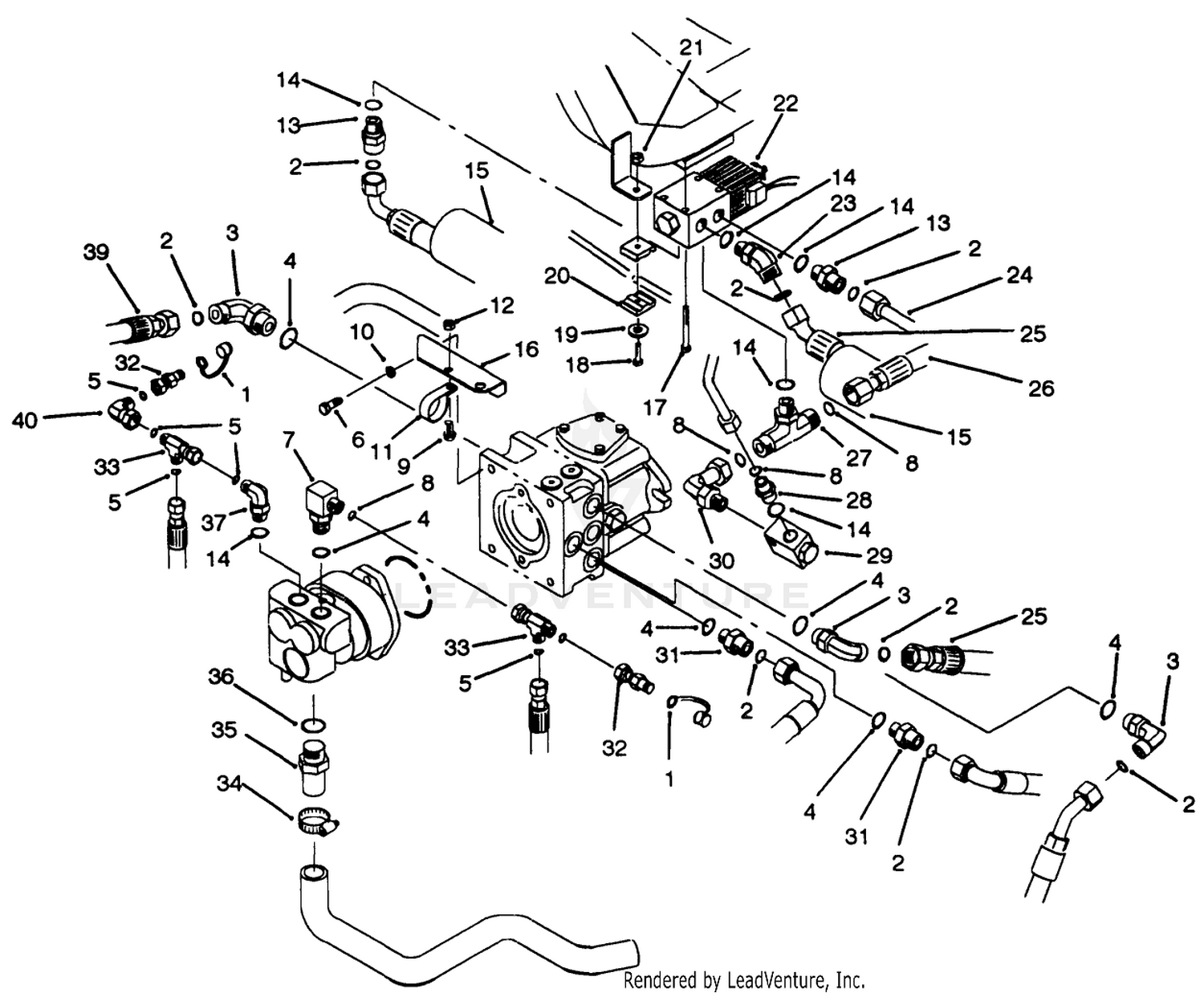 Hydraulic Pump Fittings Assembly