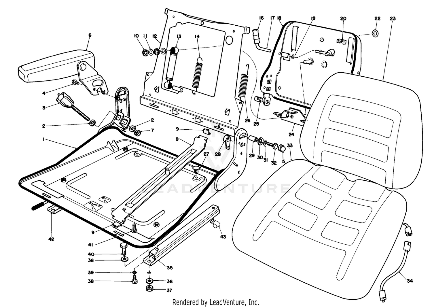 Deluxe Suspension Seat Kit Model No. 30756 (optional)