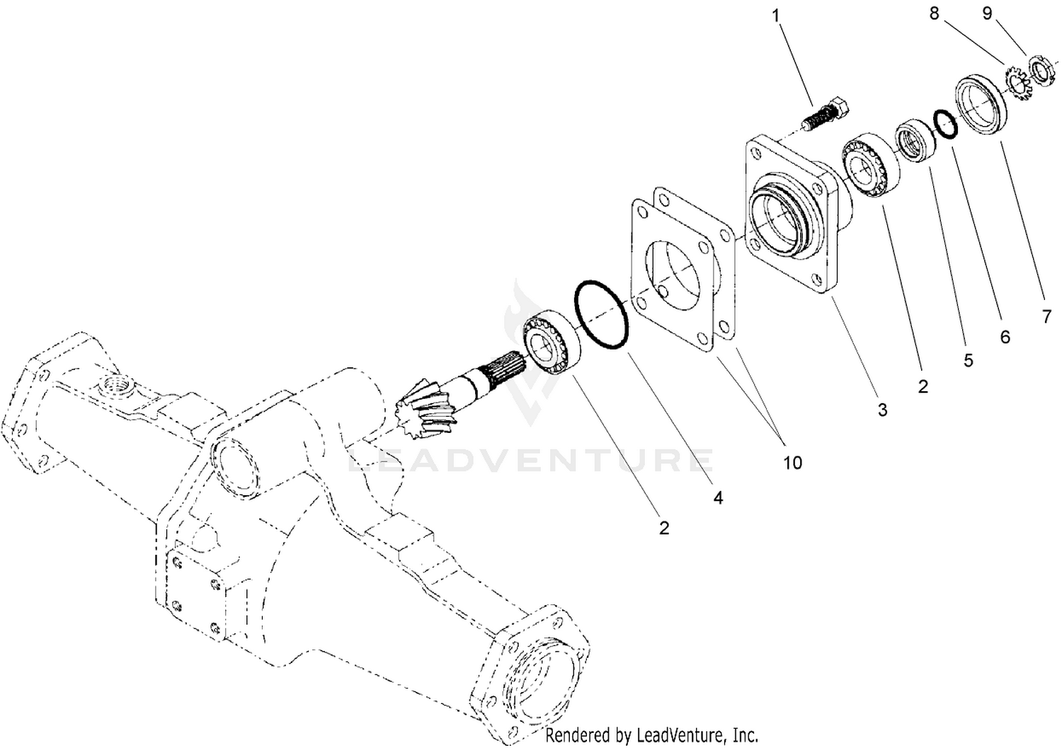Bevel Pinion Shaft Assembly  Rear Axle Assembly No. 106-1120
