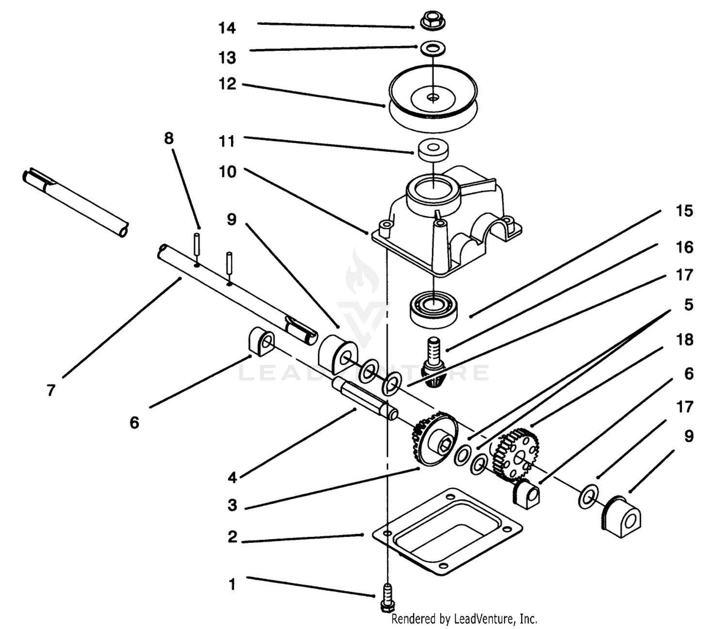 Gear Case Assembly (model No. 20209bc Only)