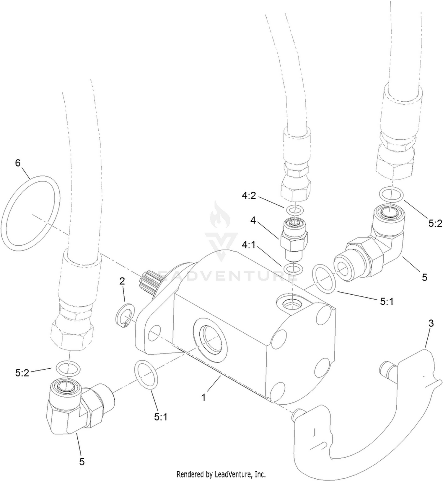 Hydraulic Mow  Reel Motor Assembly