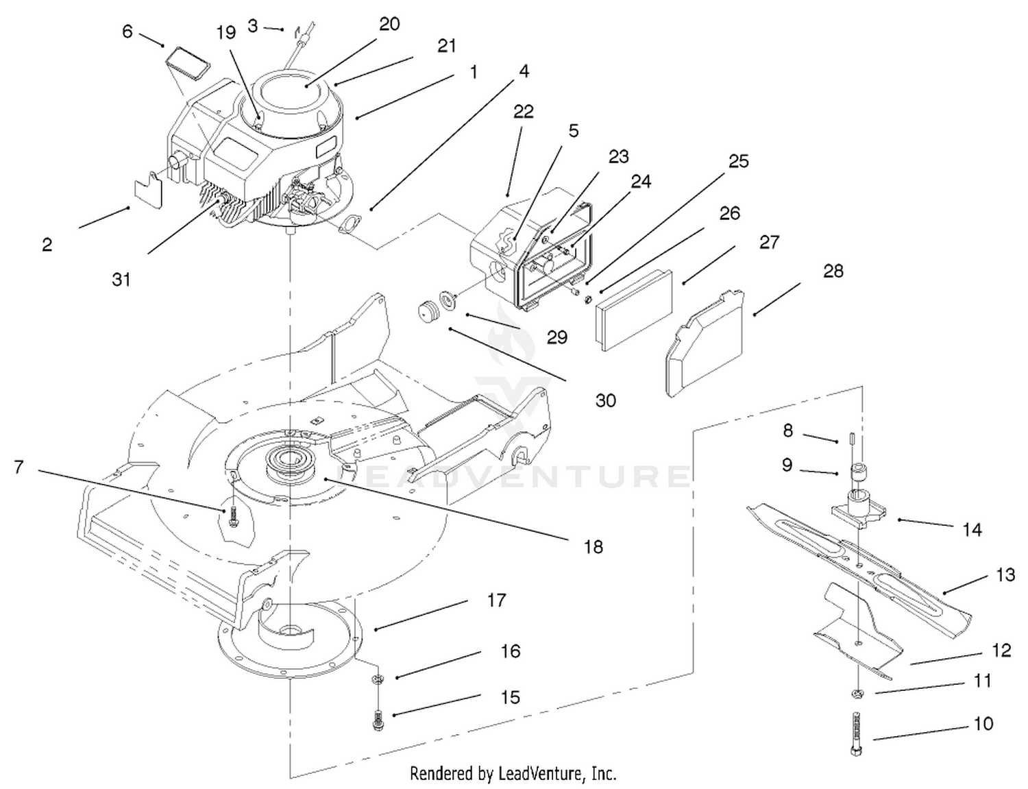 Engine And Blade Assembly