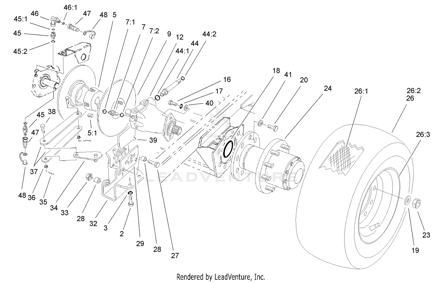 Front Wheel and Motor Assembly