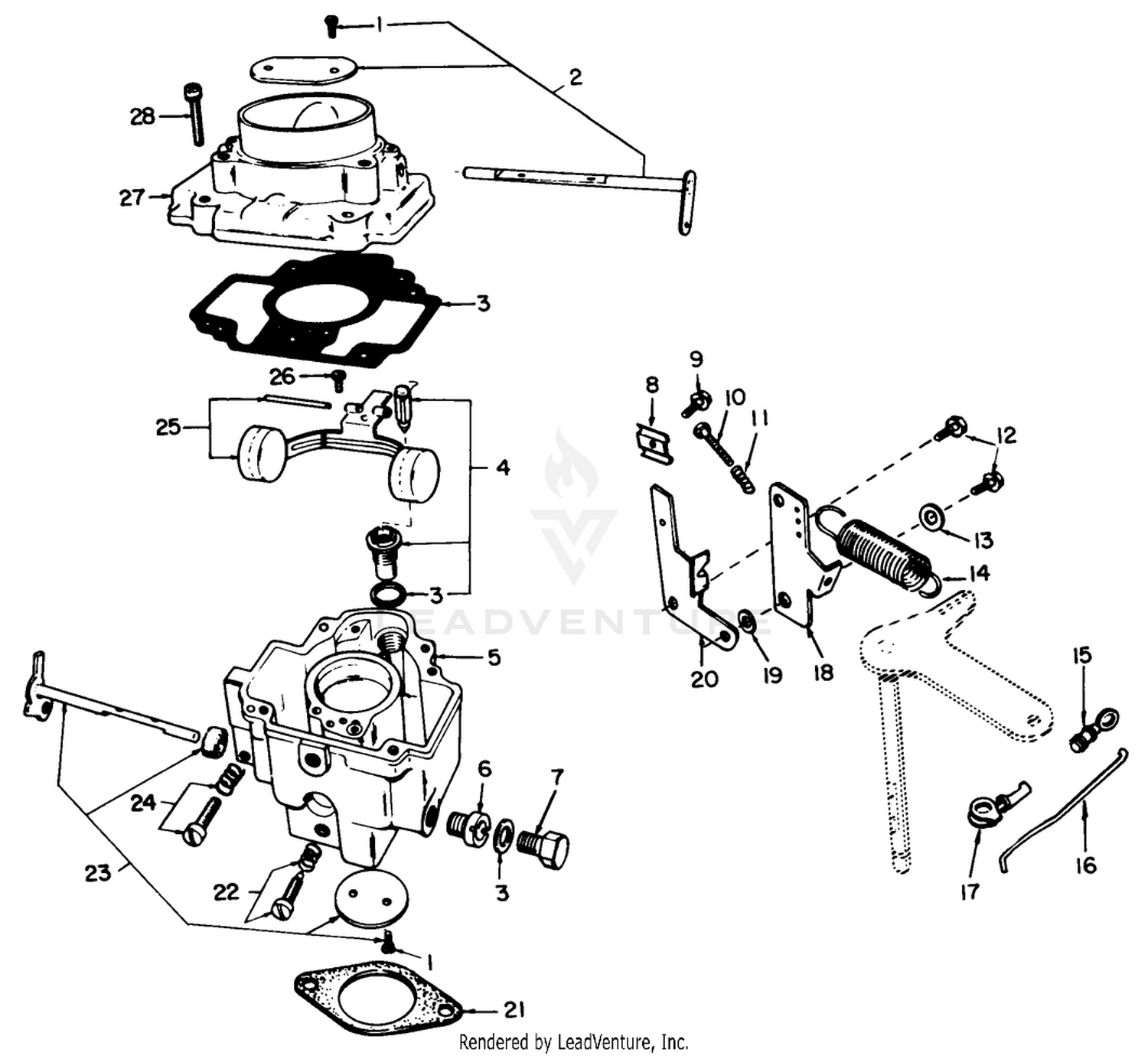 Engine, Onan Model No. B48g-Ga020 Type No. 4051c Carburetor And Governor Control-Variable Speed (side Pull)