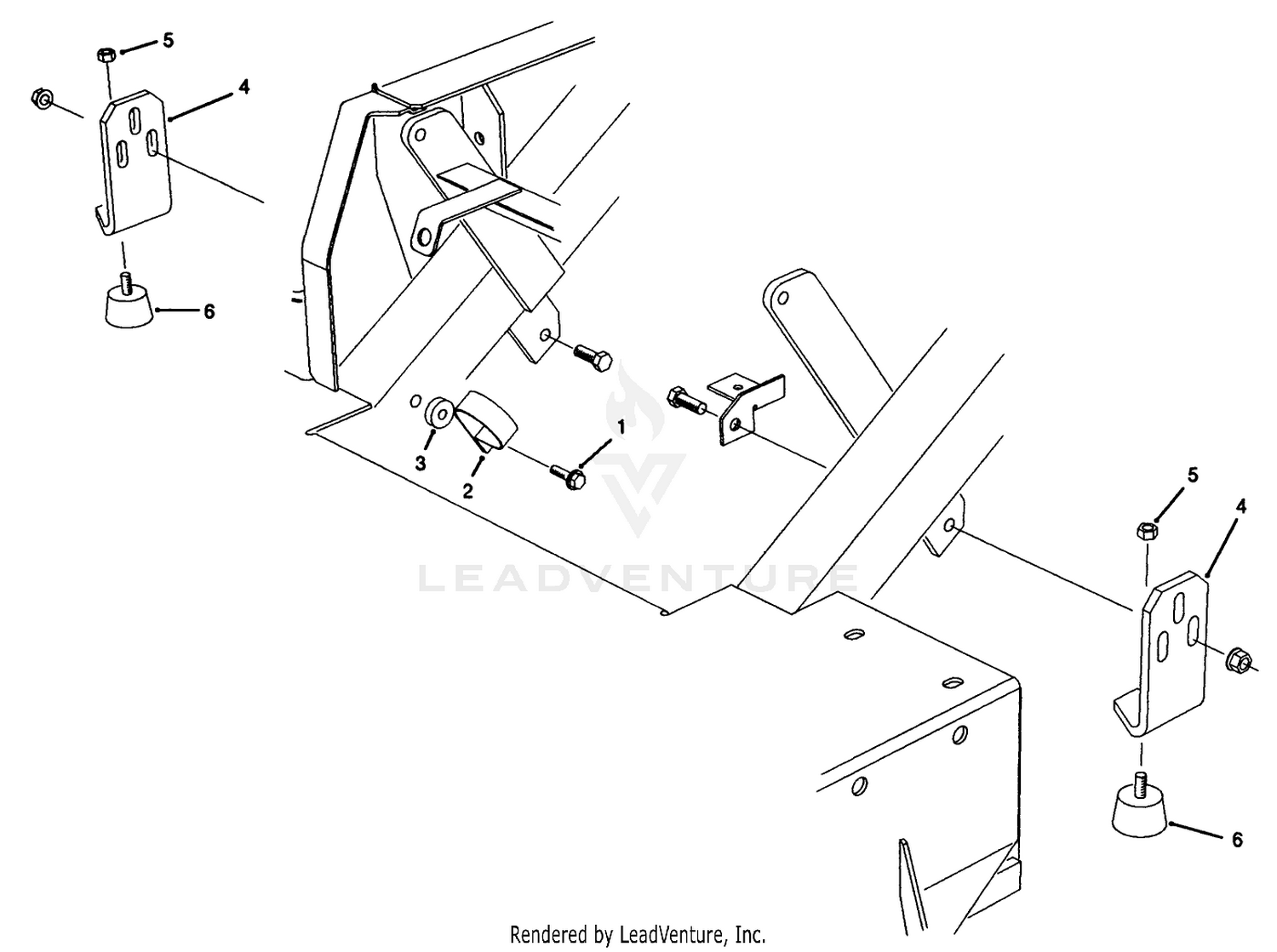 Front Hydraulic Plumbing Support  Lift Arm Stabilizer Assembly