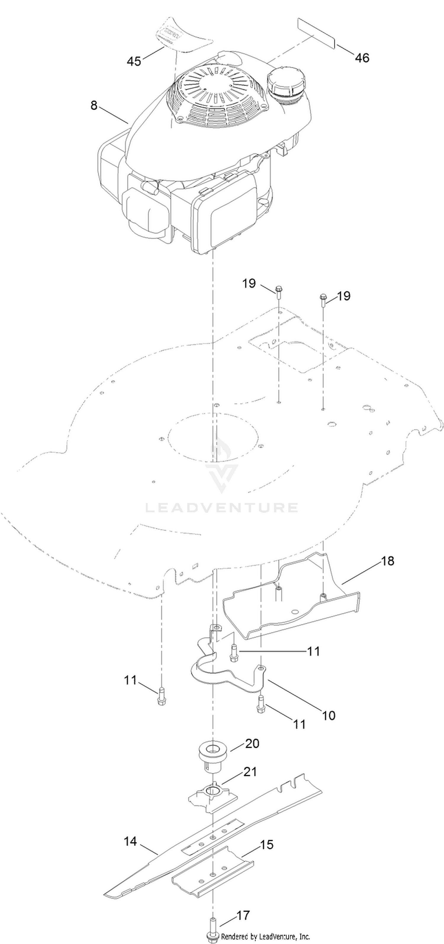 Engine and Blade Assembly