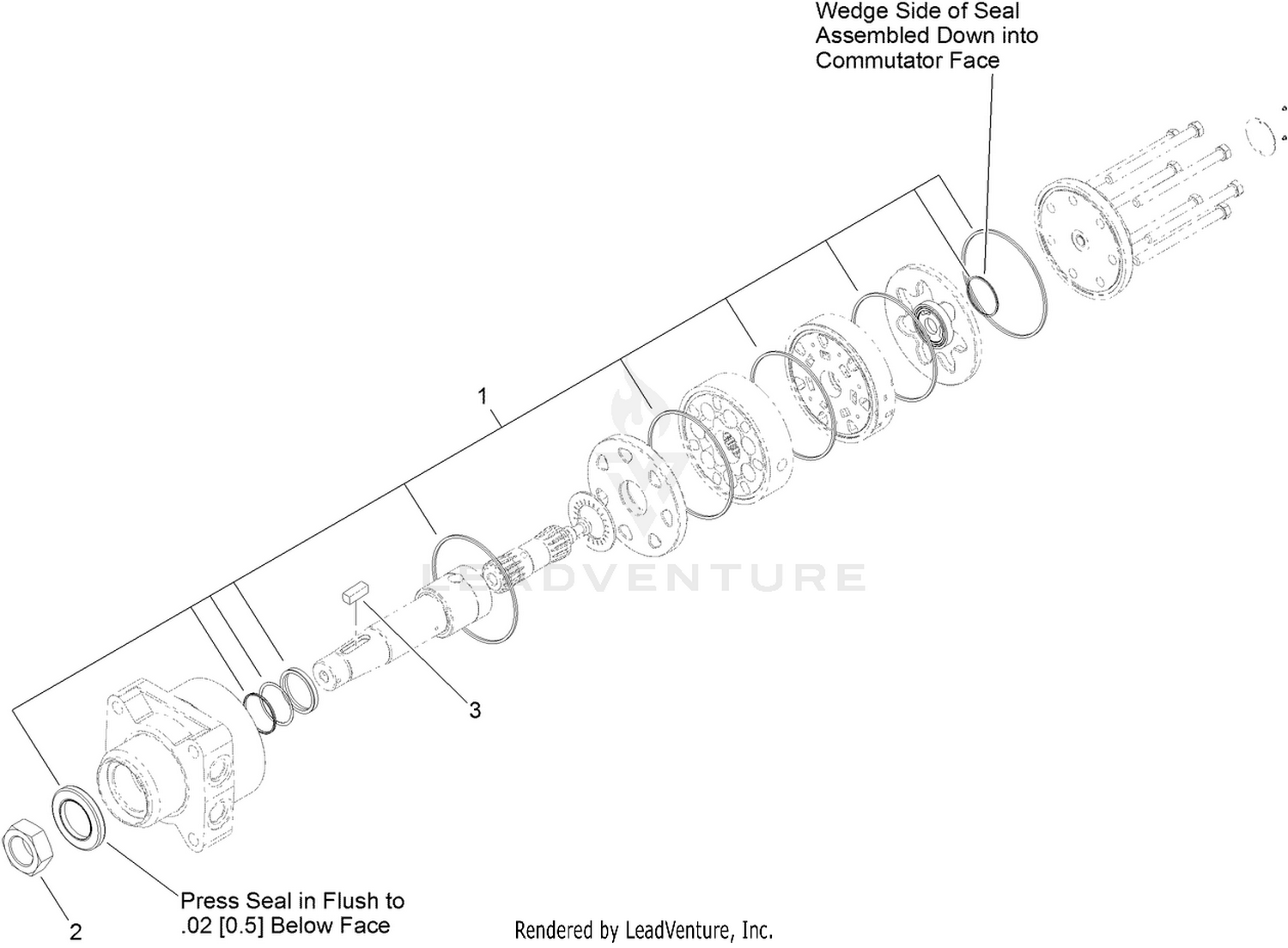Hydraulic Motor Assembly No. 117-3285 (CW)