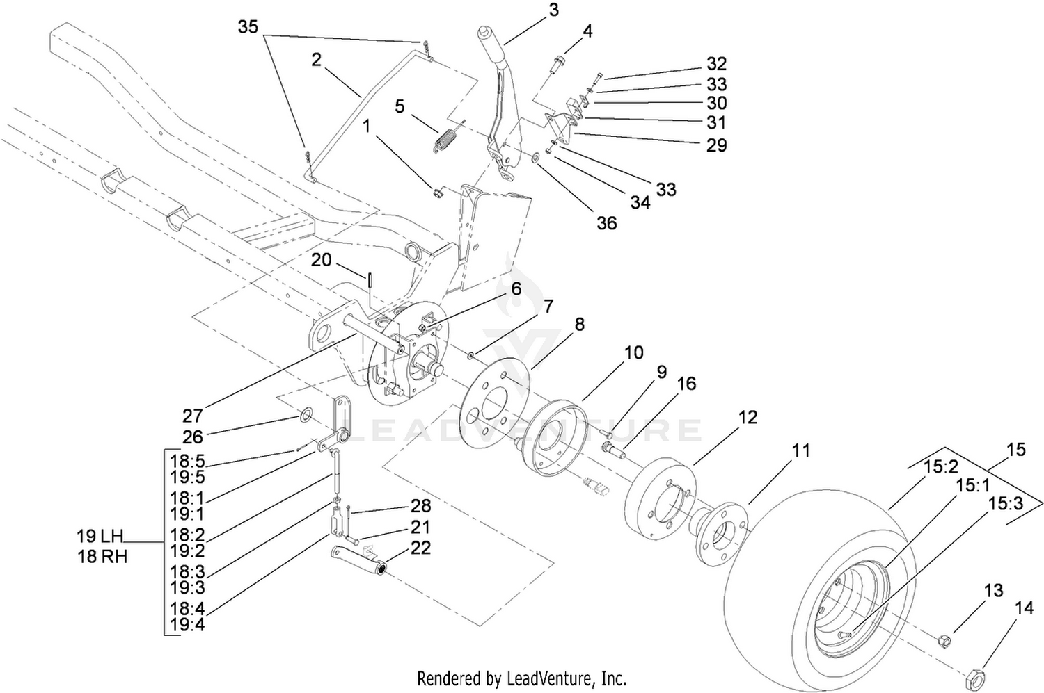 Front Wheel and Brake Assembly