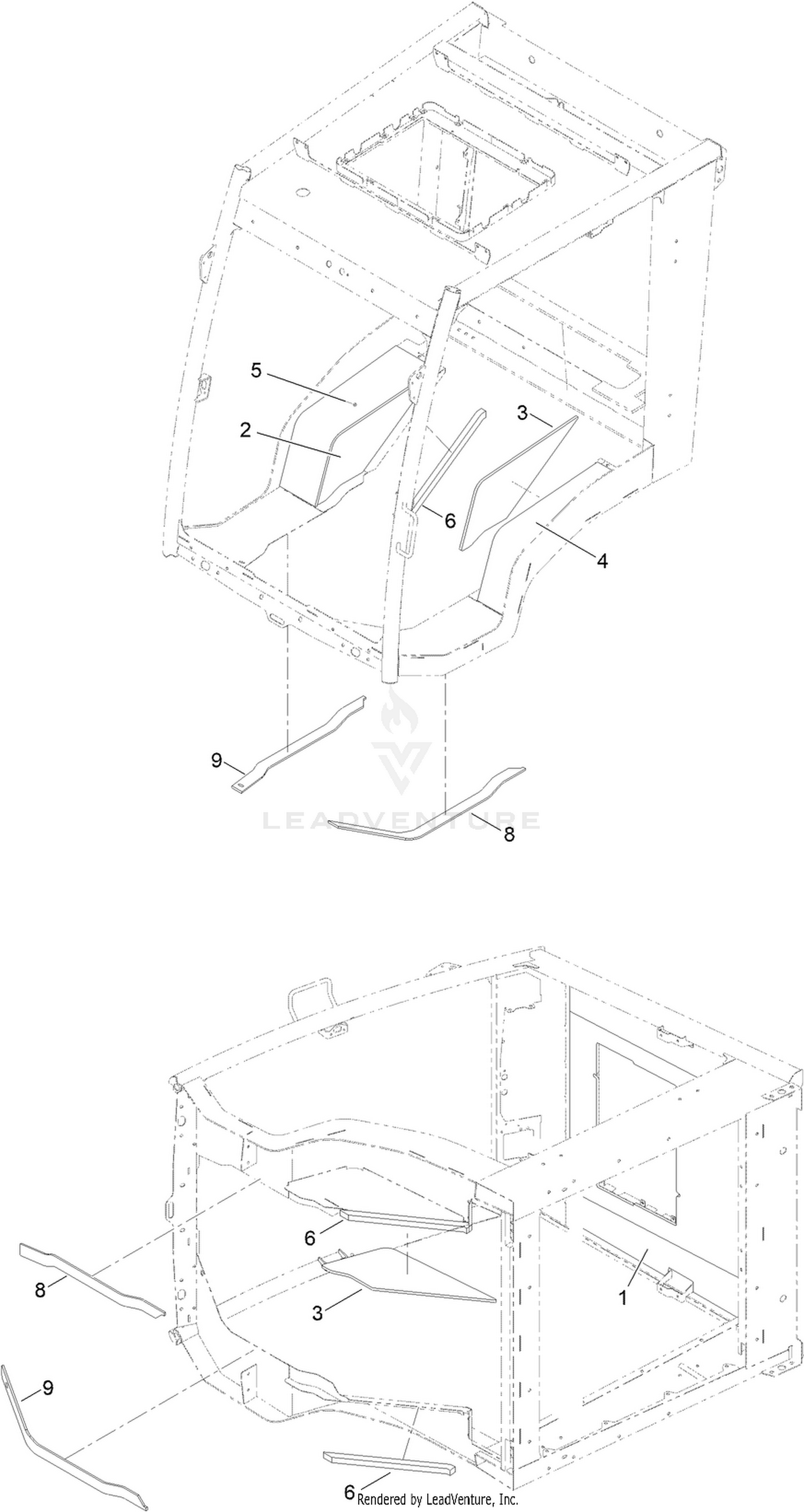 Interior Foam and Carpet Assembly