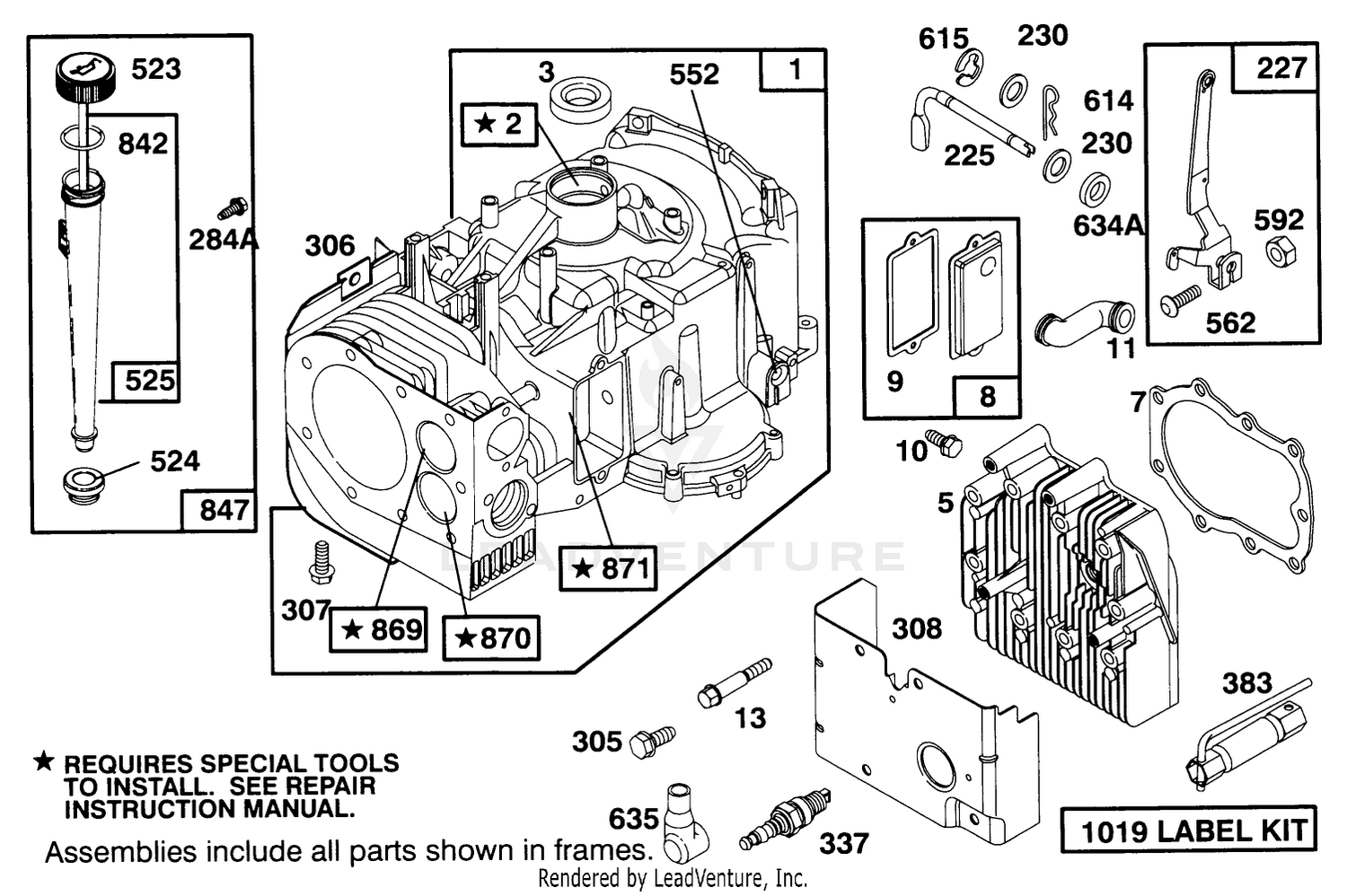 Engine Briggs  Stratton Model 286707-0453-01