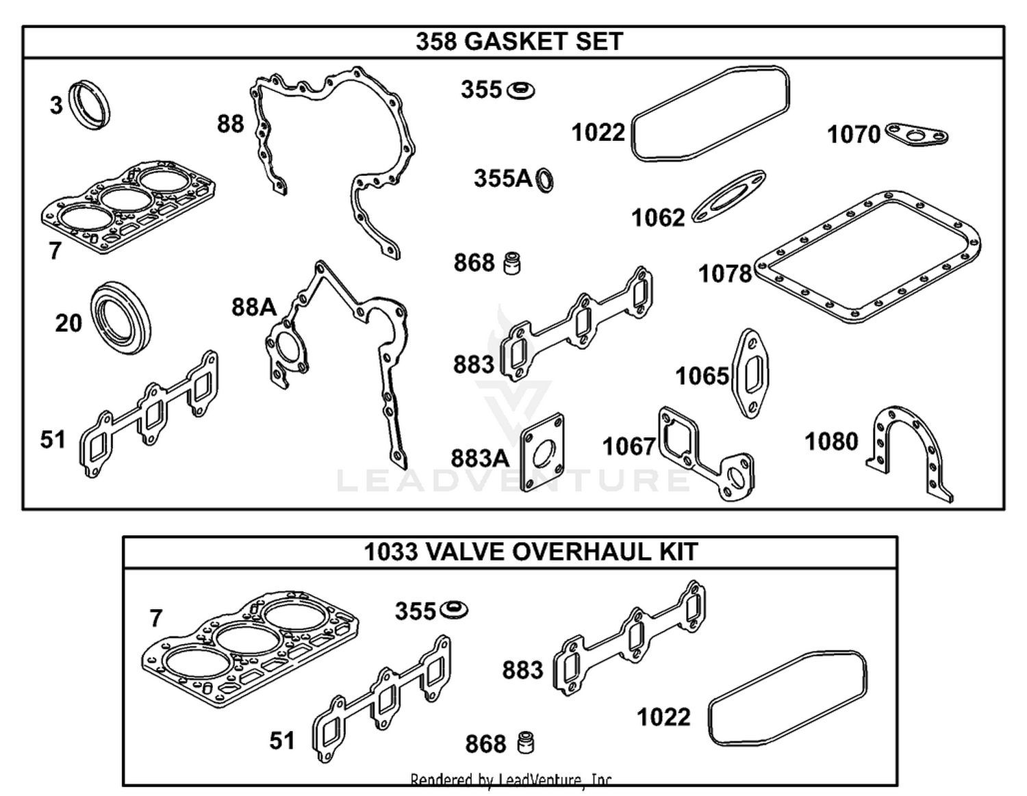 Gasket and Valve Overhaul Kit