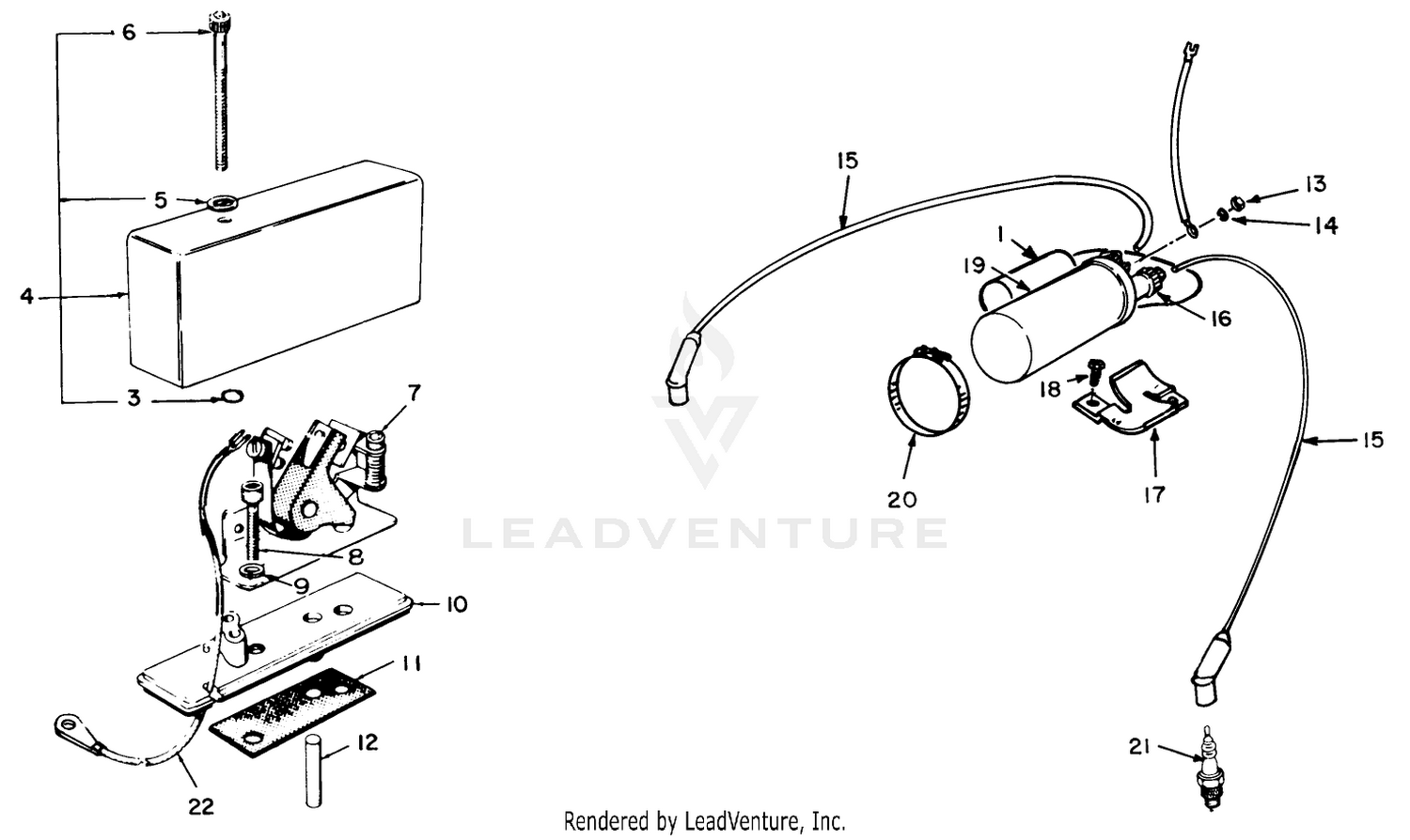 Engine, Onan Model No. B48g-Ga020 Type No. 4348g Ignition System