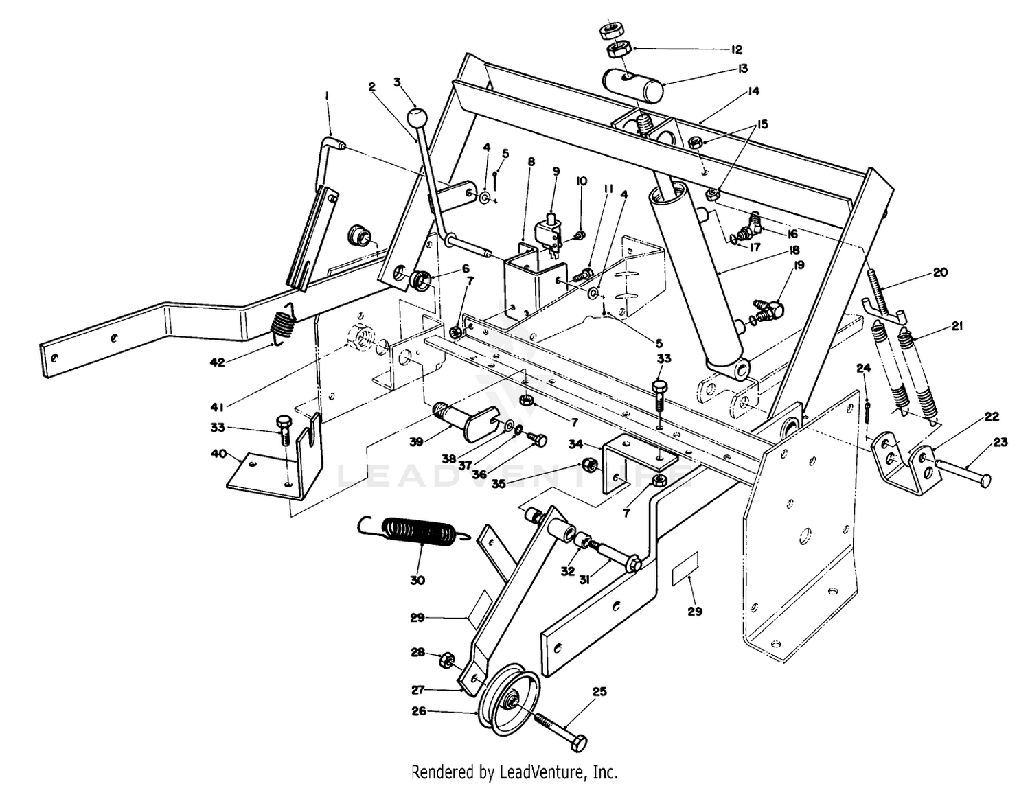 Parking Brake  Lift Frame Assembly