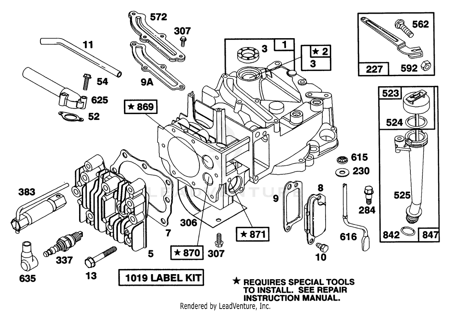 Engine Briggs  Stratton Model 124702-3115-01