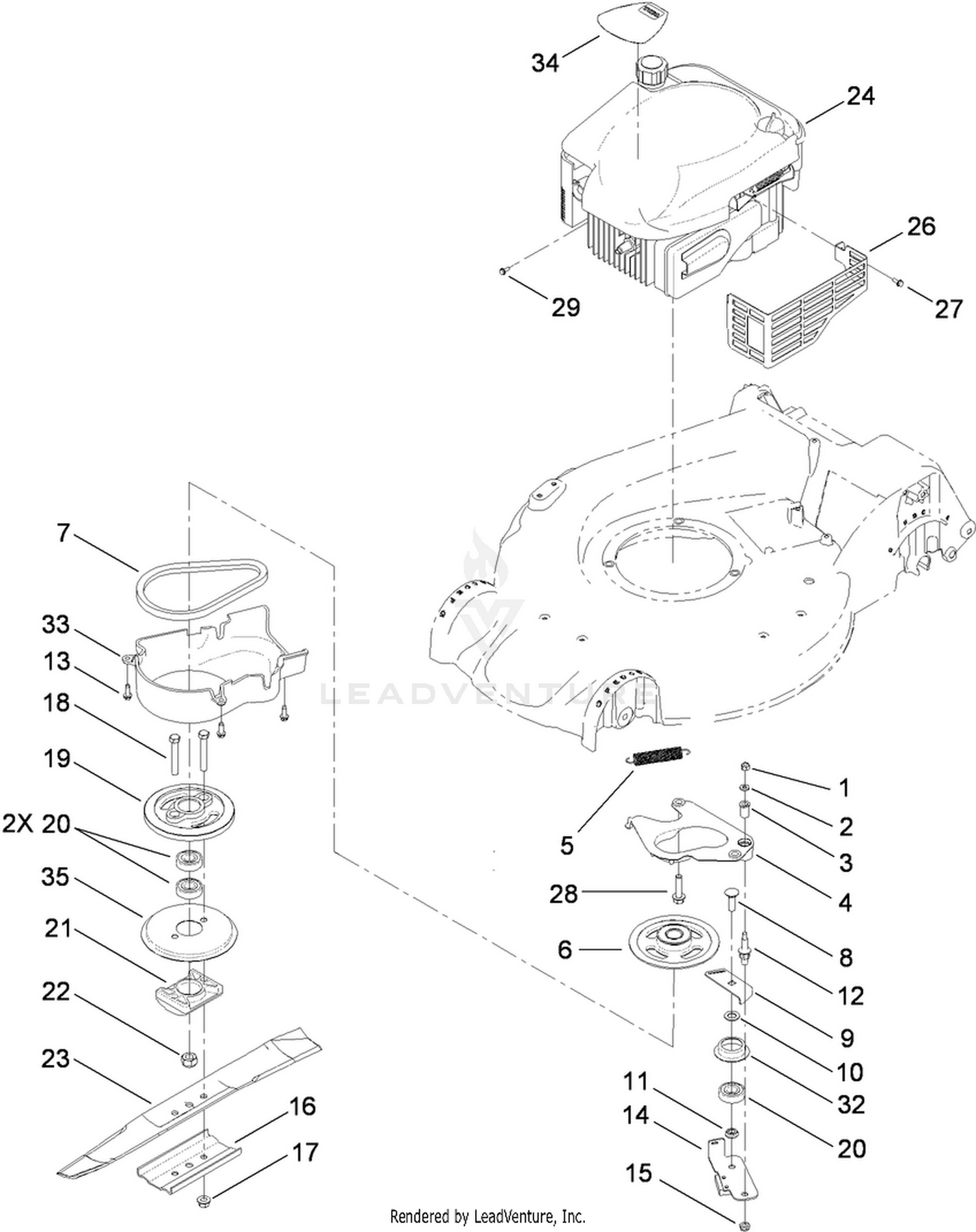 Engine and Blade Assembly