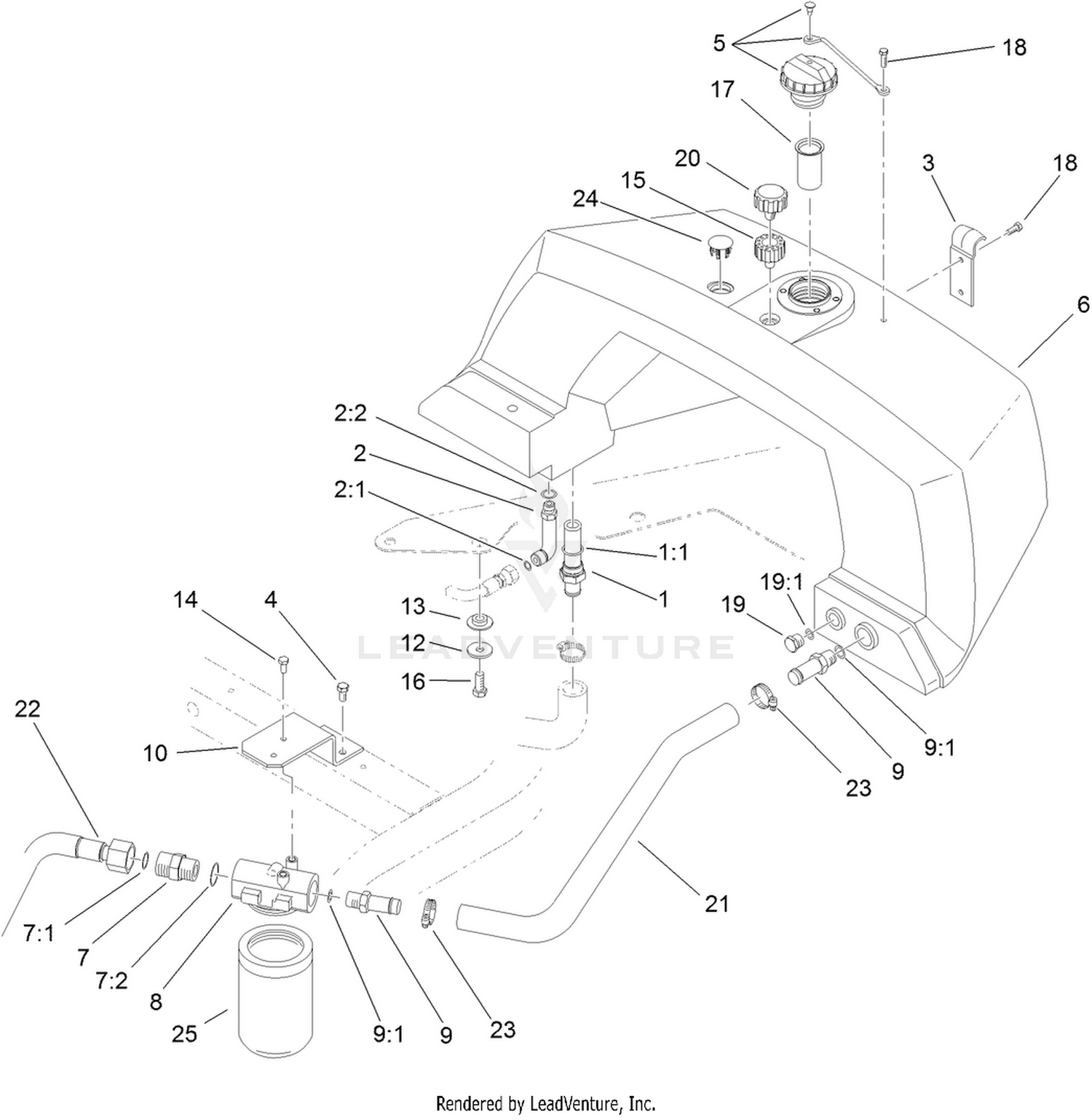 Hydraulic Tank and Filter Assembly