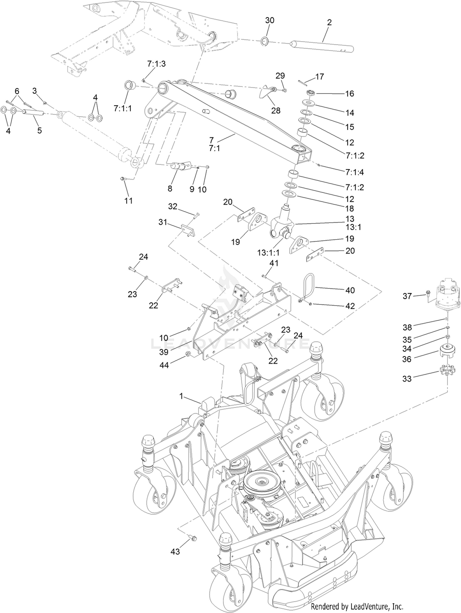 Left Hand Deck Connection Assembly