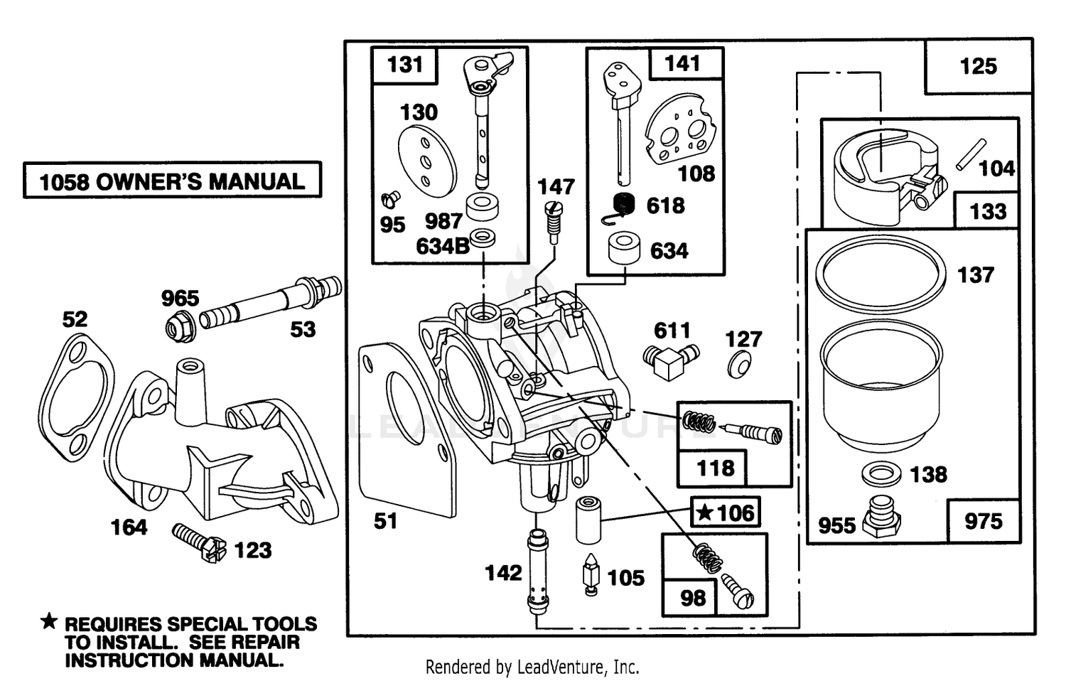 Engine Briggs  Stratton Model 283707-0160-01 3