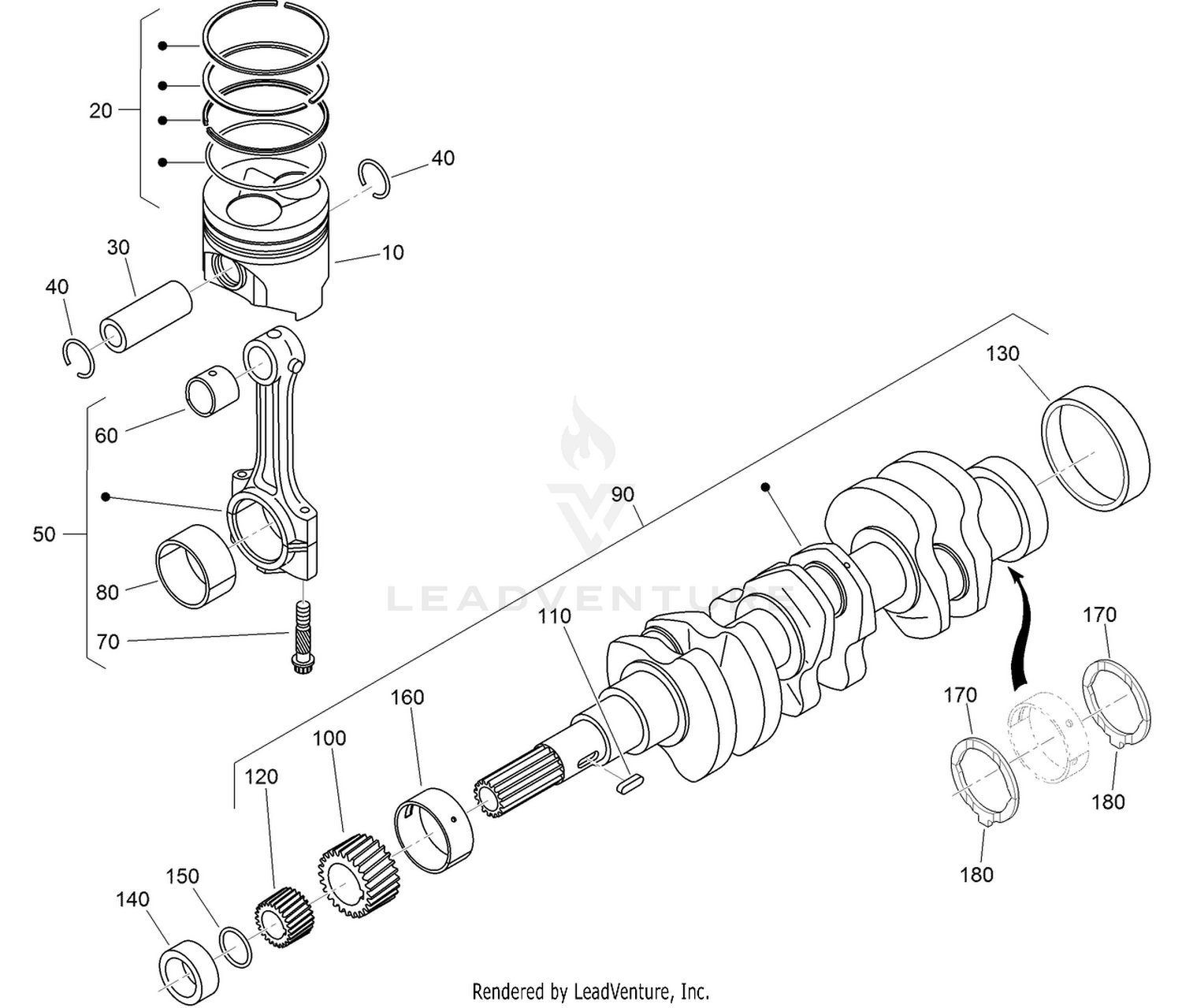 Piston and Crankshaft Assembly