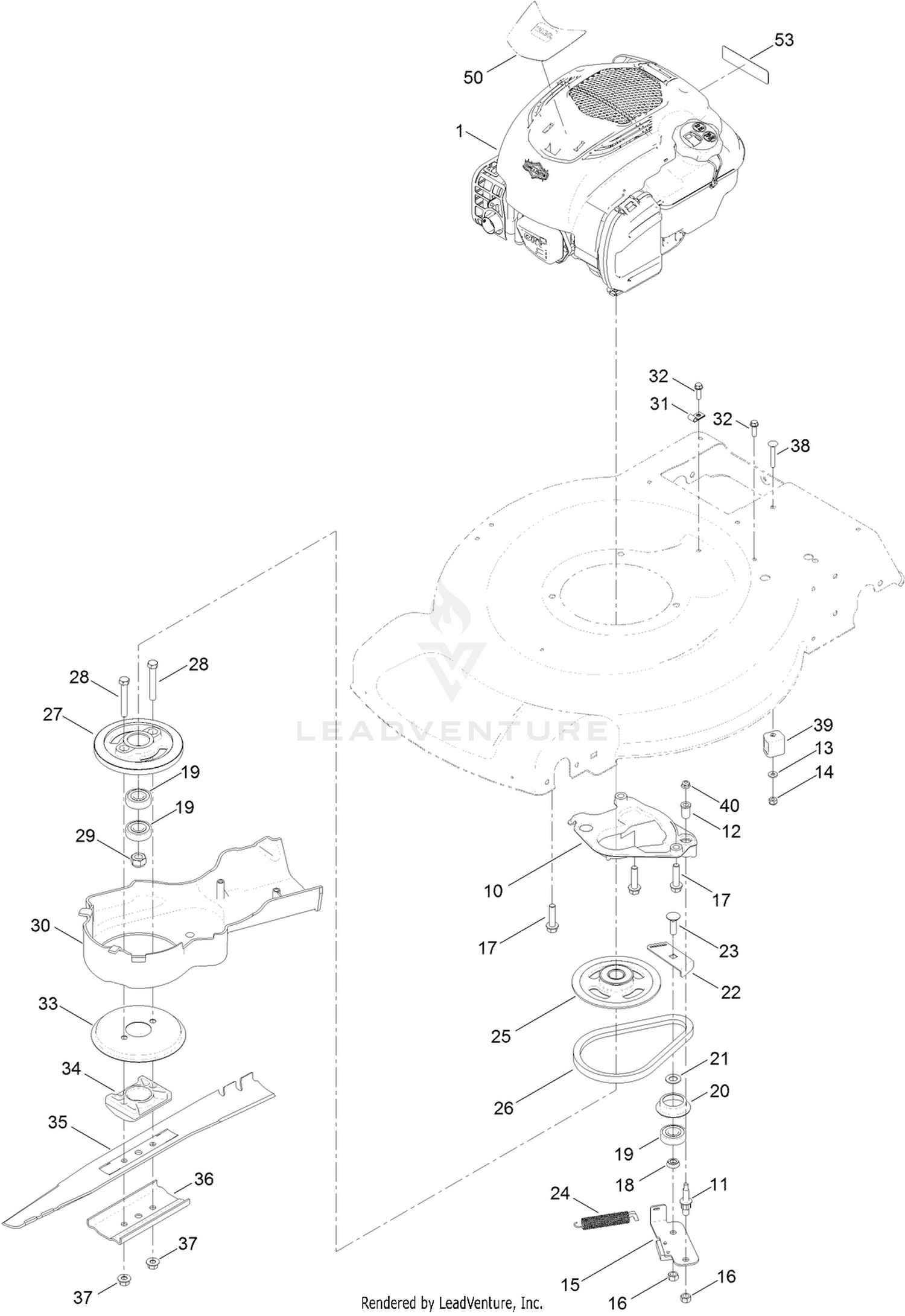 Engine and Blade Assembly