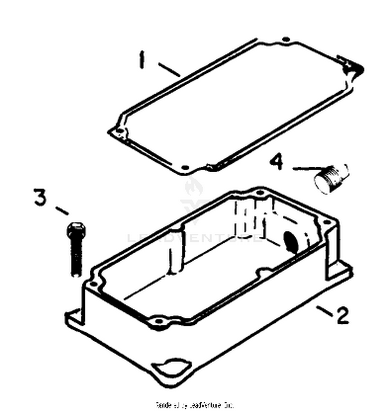 Oil Pan-Engine Kohler Model No. K321s Spec. No. 60434 (continued)