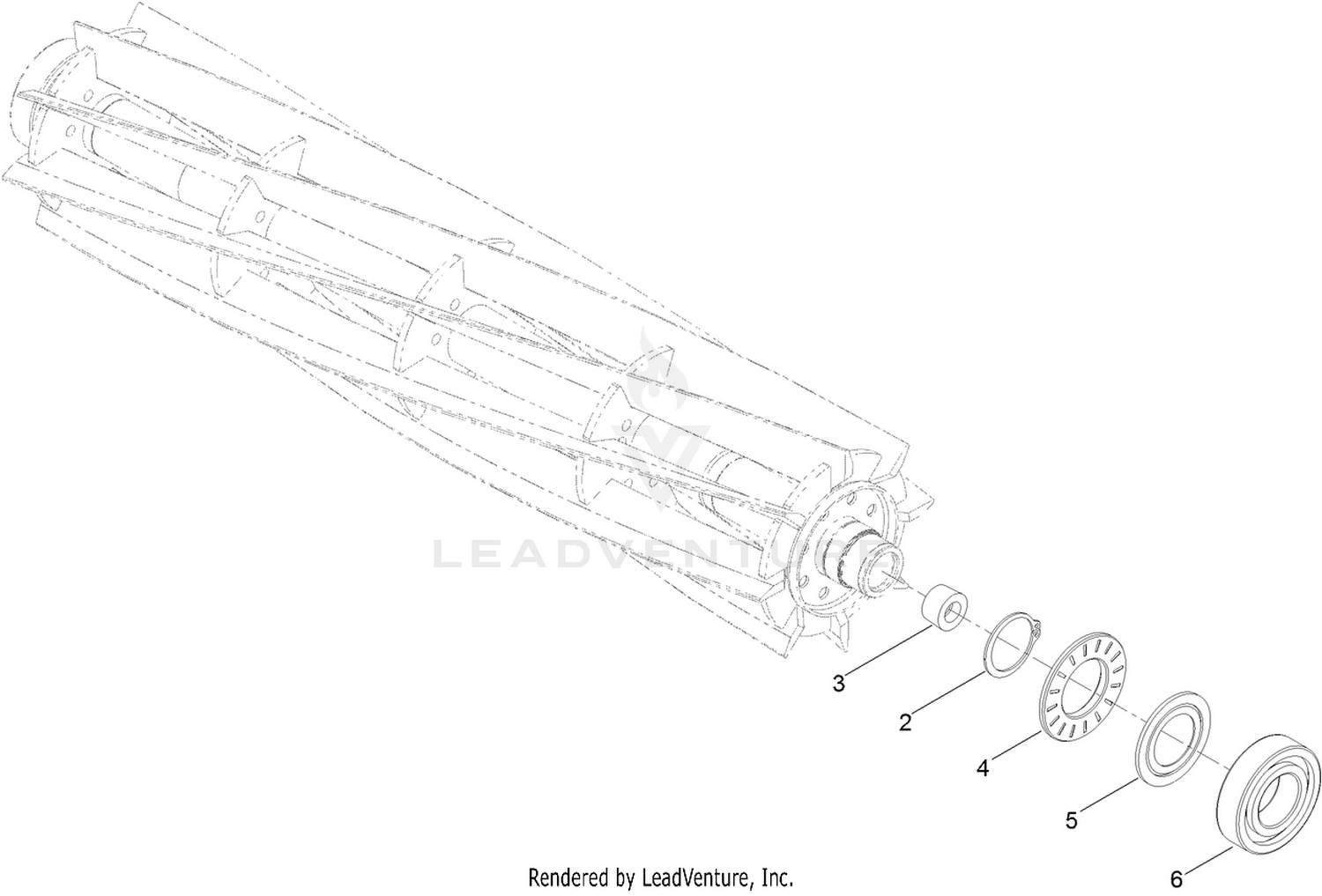 5in EdgeSeries + 22in Fairway, 8 Blade, Low Drag, Radial Reel Assembly No. 137-8426